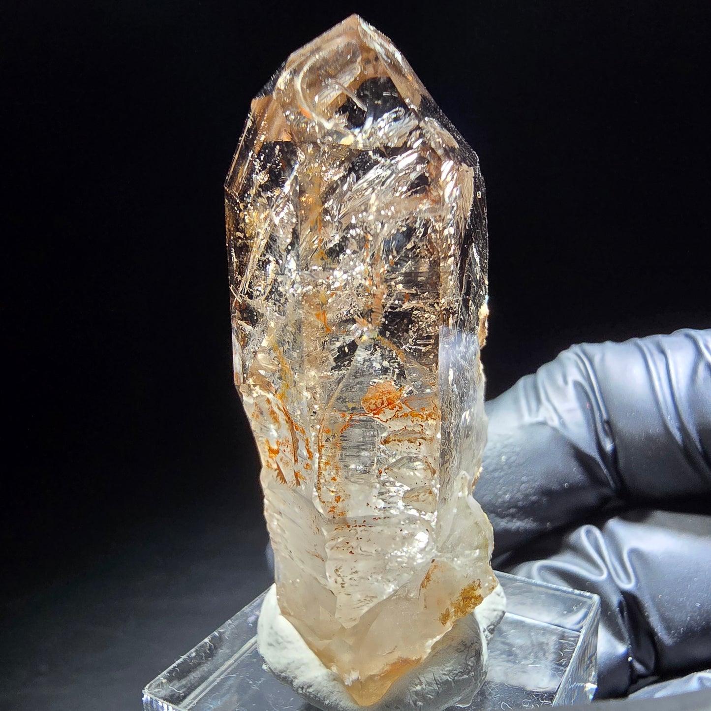 Klare Phantom Rauchquarz Zepter Spitze Goboboseb, Namibia 49*26*18mm Sammlung