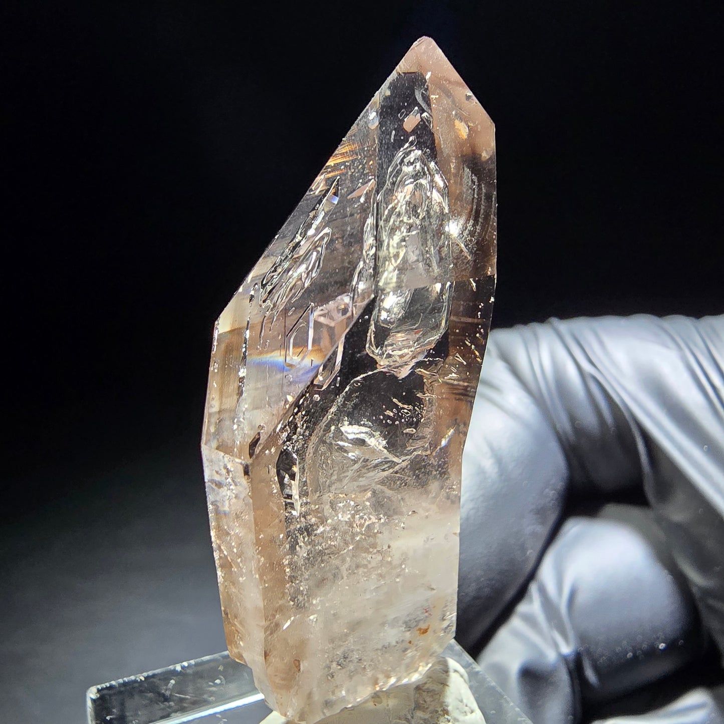Phantom Rauchquarz Fenster Doppelender Stufe Goboboseb, Namibia 47*21*13mm
