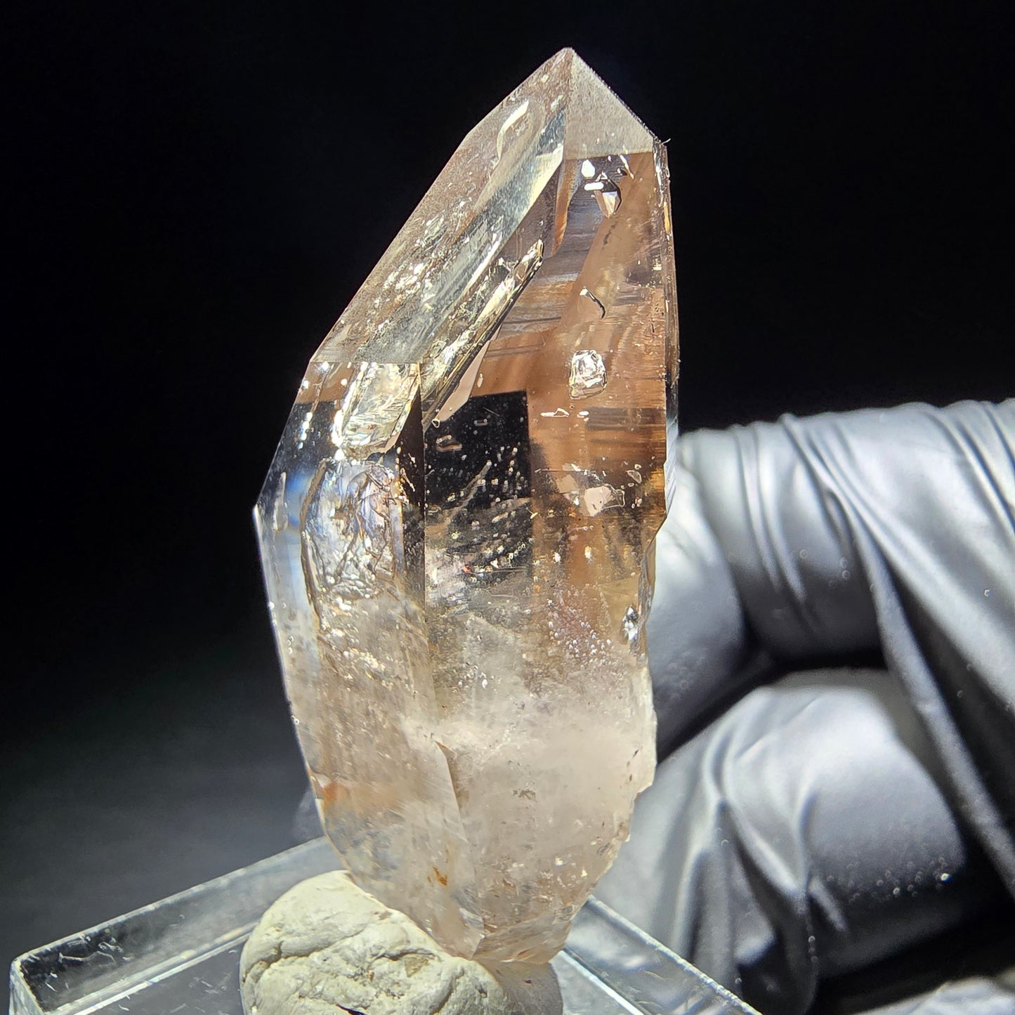 Phantom Rauchquarz Fenster Doppelender Stufe Goboboseb, Namibia 47*21*13mm