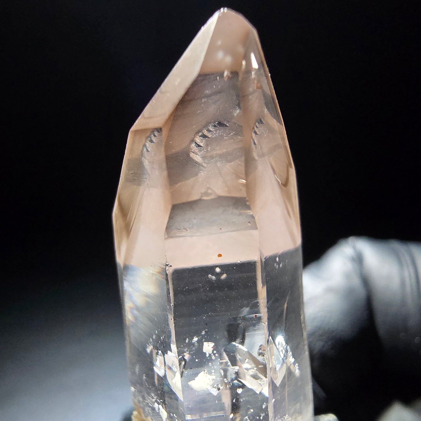 Klare Phantom Rauchquarz Zepter Spitze Goboboseb, Namibia 43*18*14mm Sammlung