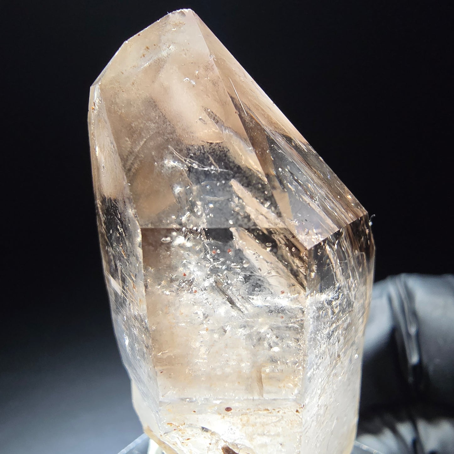 Klare Phantom Rauchquarz Zepter Spitze Goboboseb, Namibia 48*27*19mm Sammlung
