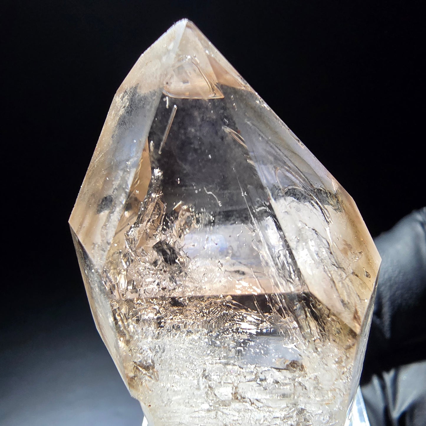 Klare Phantom Rauchquarz Zepter Spitze Goboboseb, Namibia 48*27*19mm Sammlung
