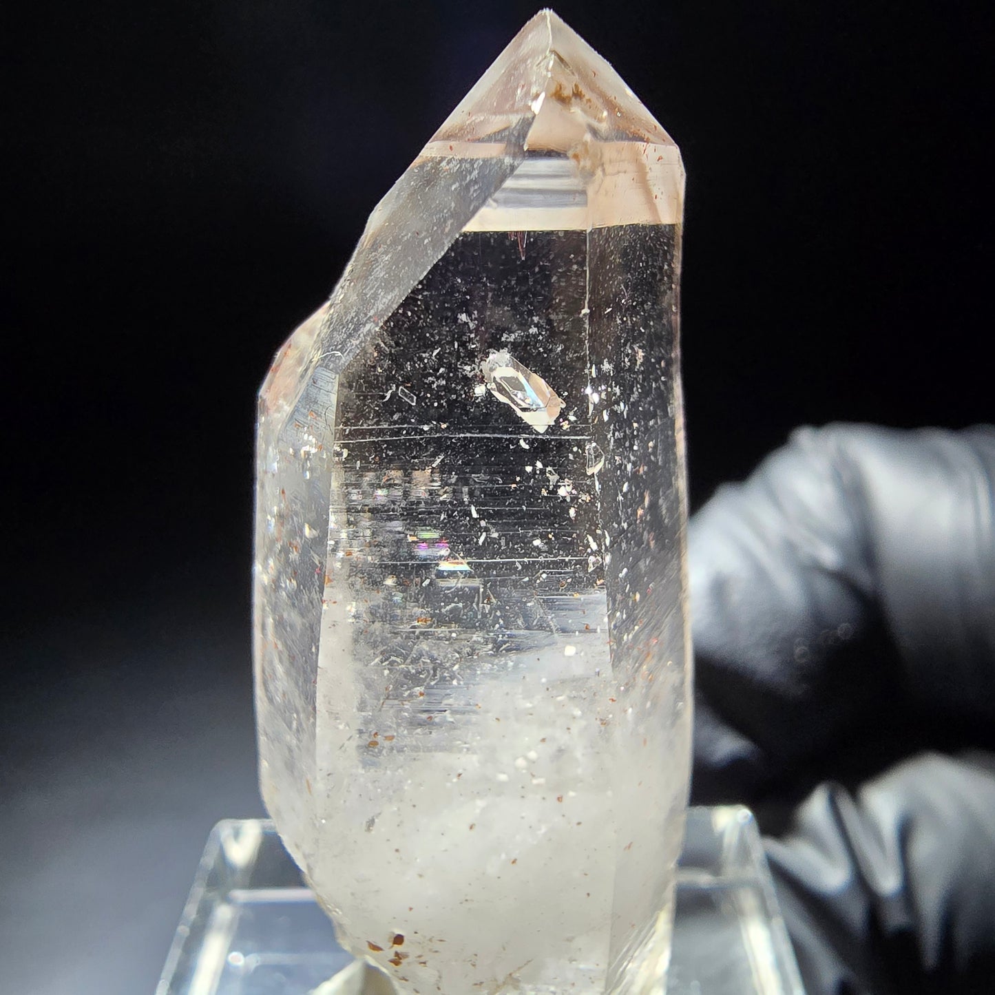 Quartz fumé fantôme clair avec inclusions de fer Goboboseb, Namibie 40*15*11mm