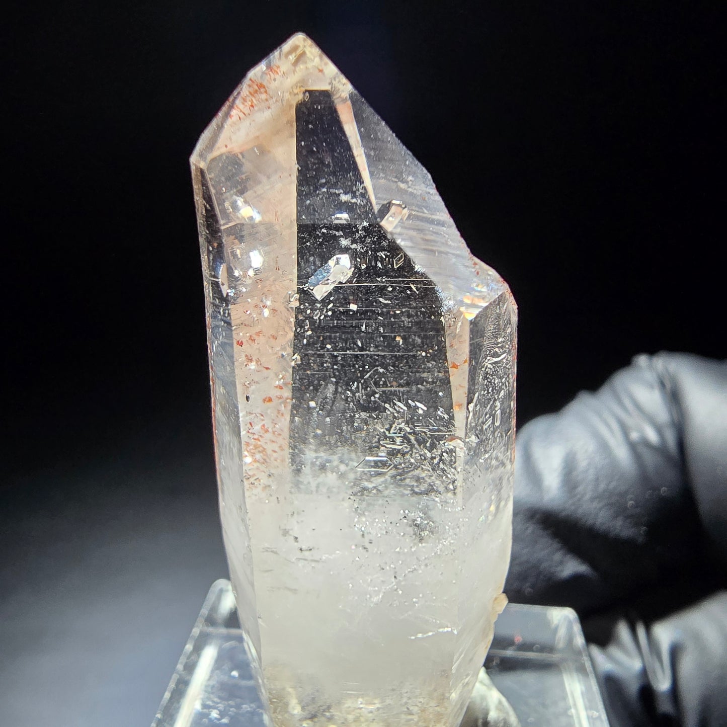 Quartz fumé fantôme clair avec inclusions de fer Goboboseb, Namibie 40*15*11mm