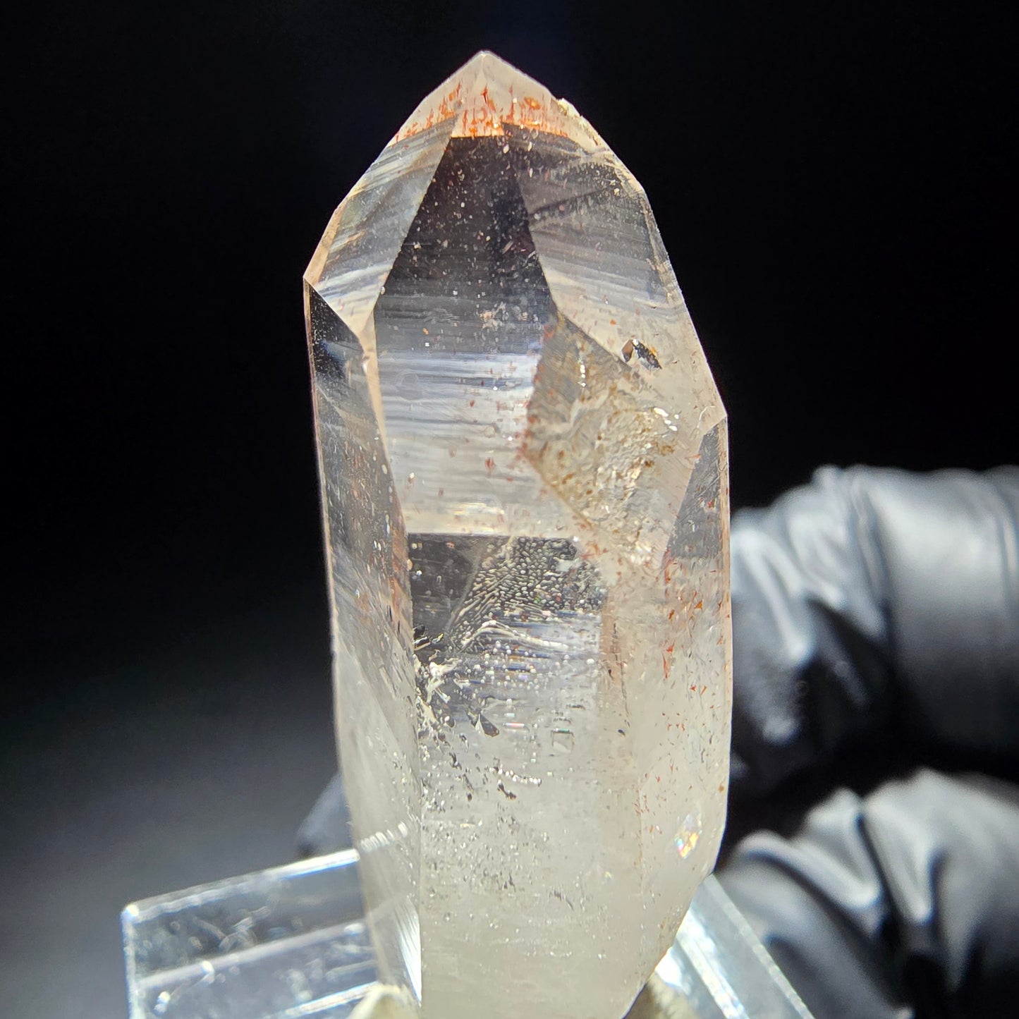 Quartz fumé fantôme clair avec inclusions de fer Goboboseb, Namibie 40*15*11mm