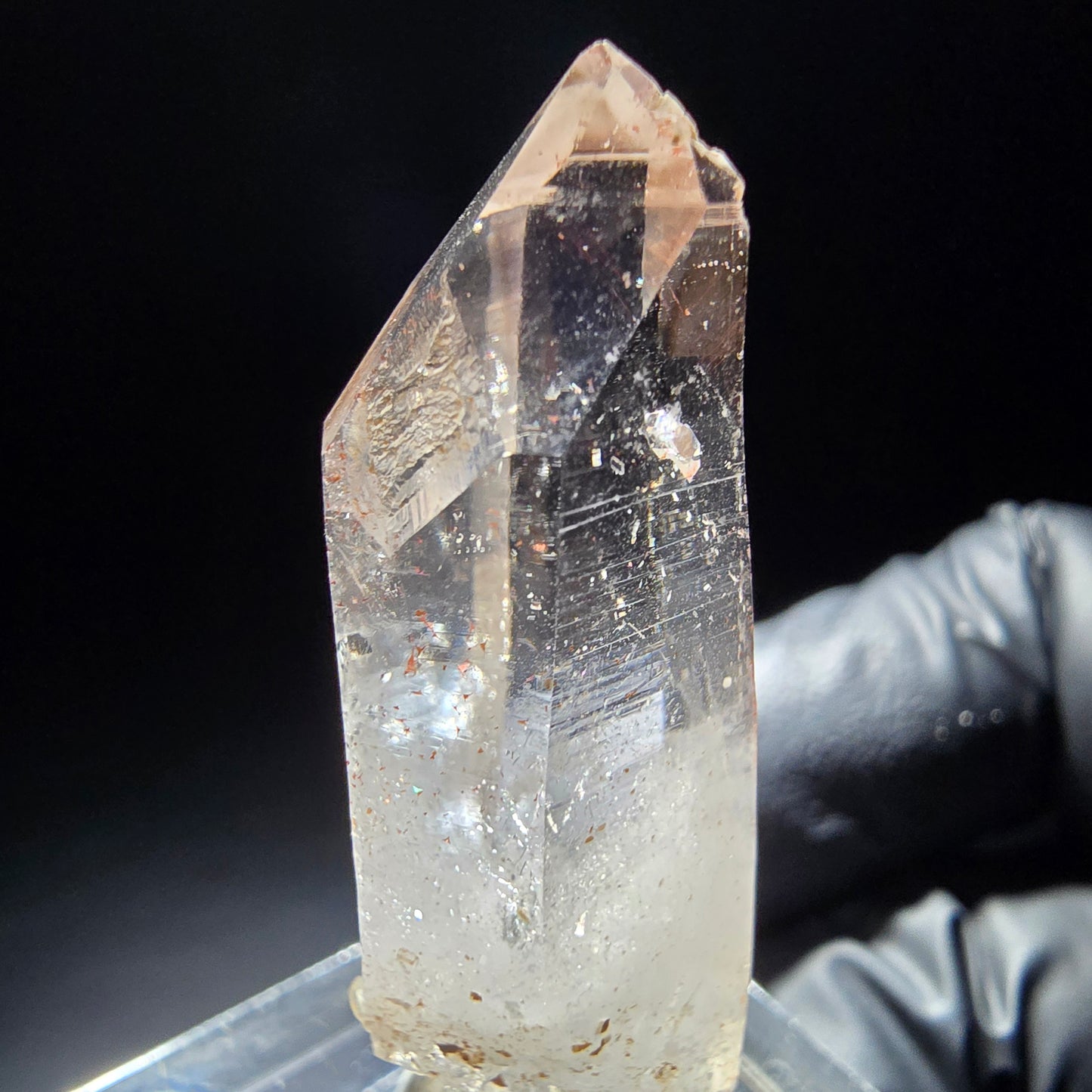 Quartz fumé fantôme clair avec inclusions de fer Goboboseb, Namibie 40*15*11mm