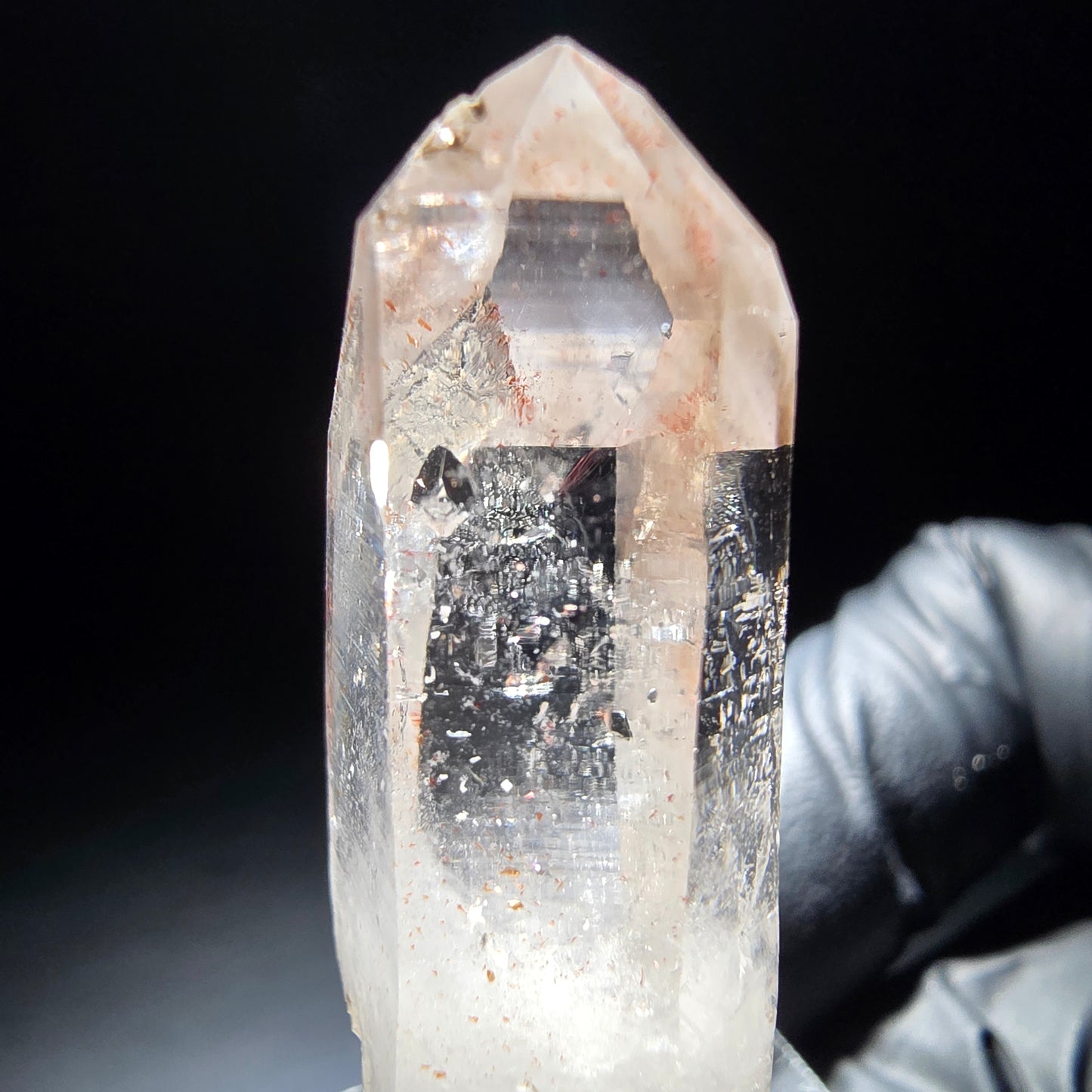 Quartz fumé fantôme clair avec inclusions de fer Goboboseb, Namibie 40*15*11mm