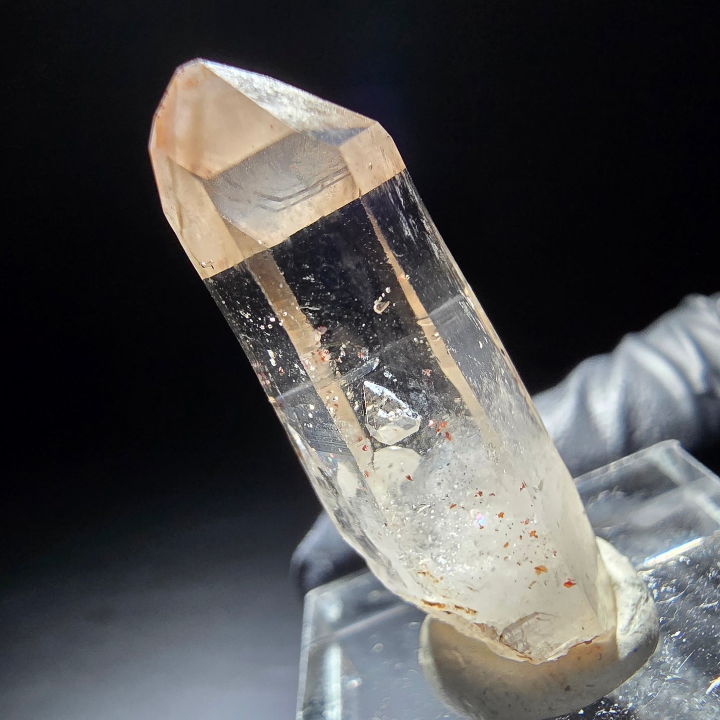 Klarer Phantom Rauchquarz mit Eisen-Einschlüssen Goboboseb, Namibia 33*11*10mm