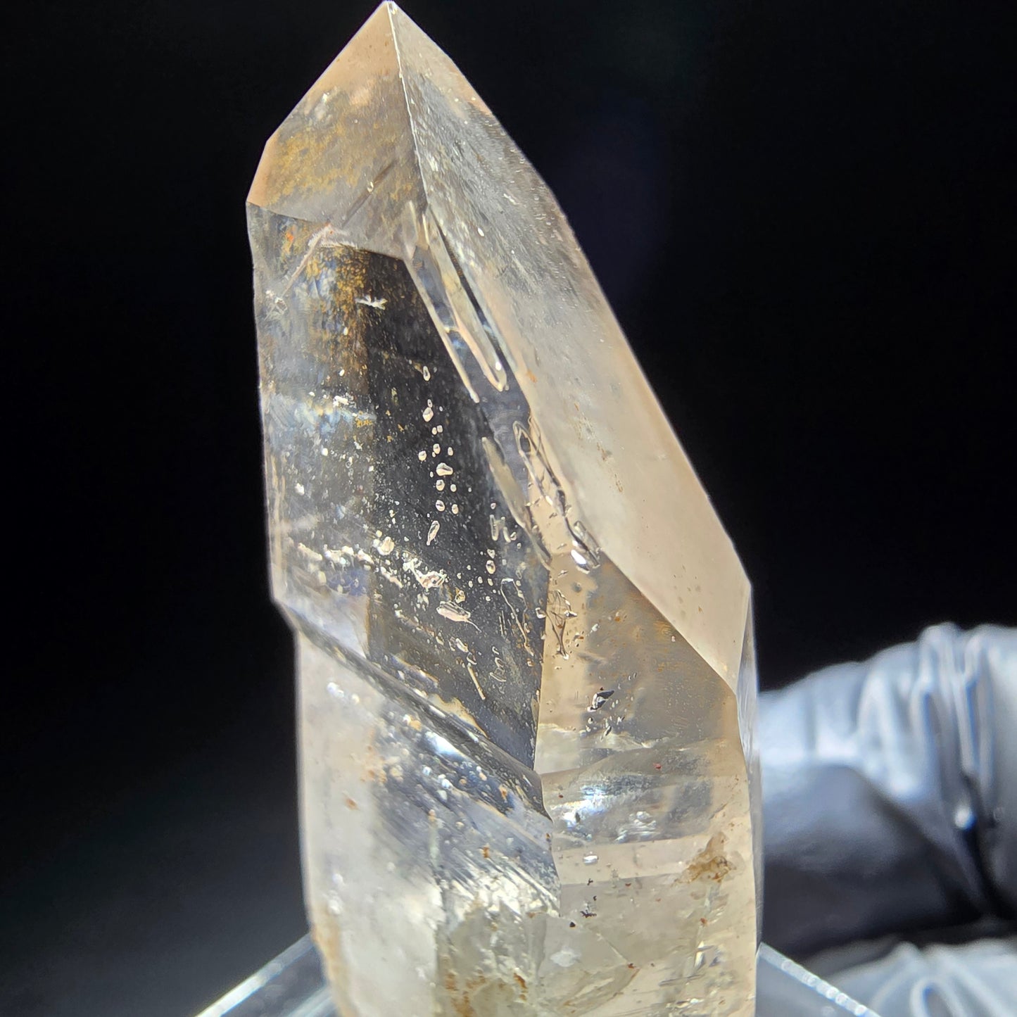 Klare Phantom Rauchquarz Zepter Spitze Goboboseb, Namibia 45*20*11mm Sammlung