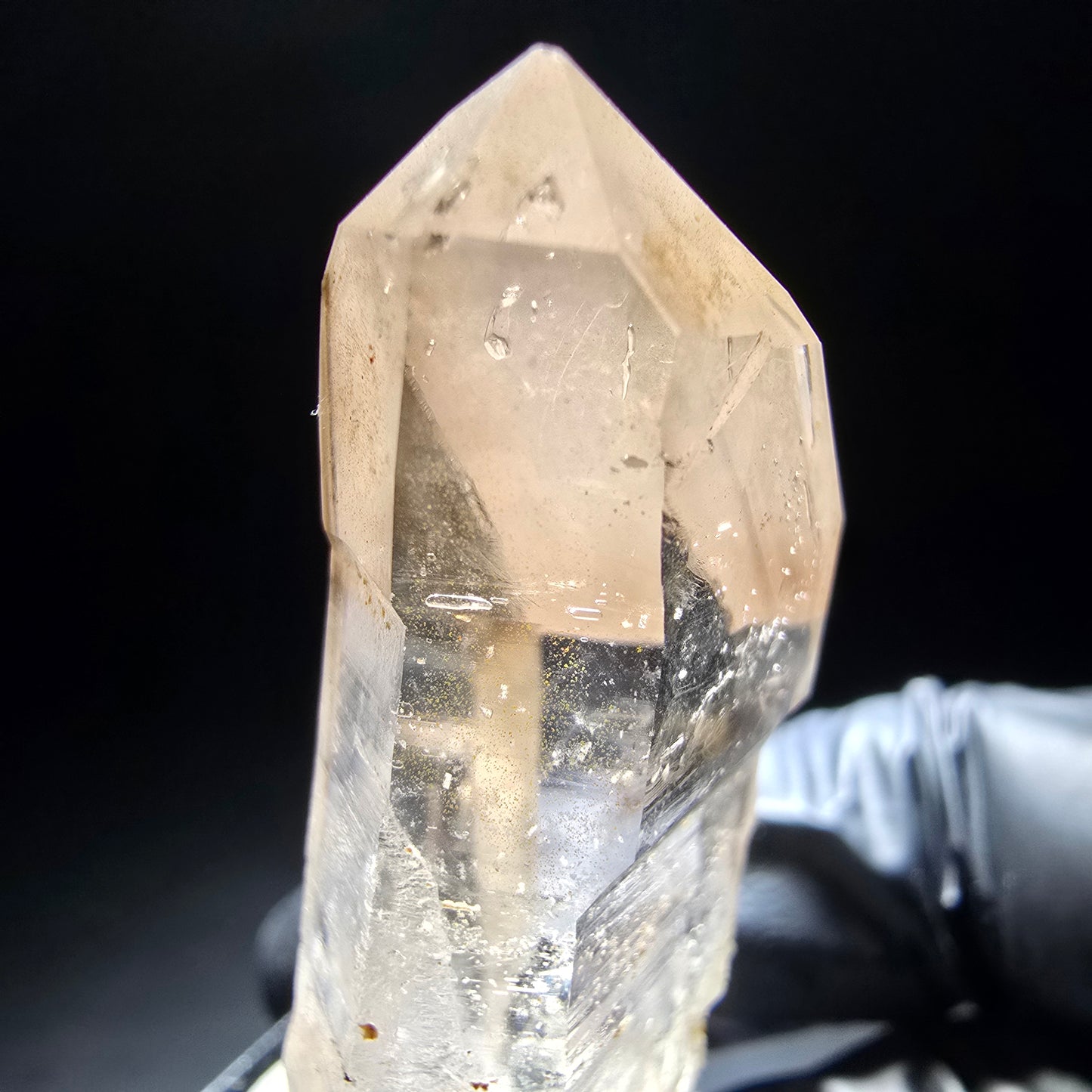 Klare Phantom Rauchquarz Zepter Spitze Goboboseb, Namibia 45*20*11mm Sammlung