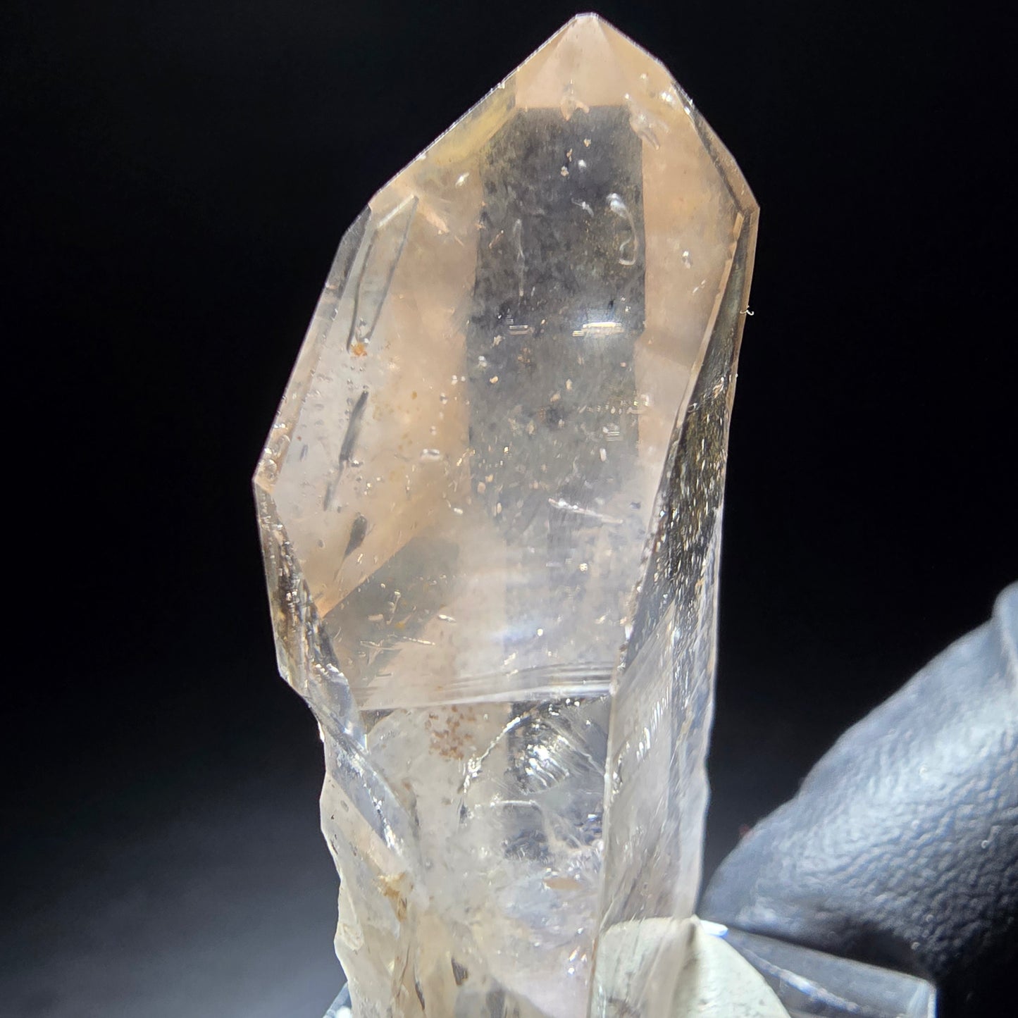 Klare Phantom Rauchquarz Zepter Spitze Goboboseb, Namibia 45*20*11mm Sammlung