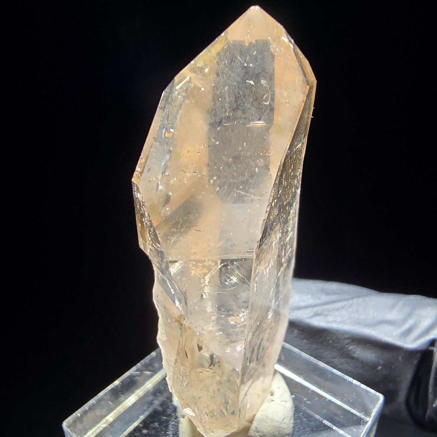 Klare Phantom Rauchquarz Zepter Spitze Goboboseb, Namibia 45*20*11mm Sammlung