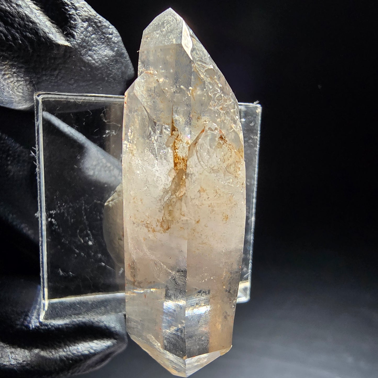 Phantom Rauchquarz Doppelender Eisen Stufe Goboboseb, Namibia 46*14*12mm