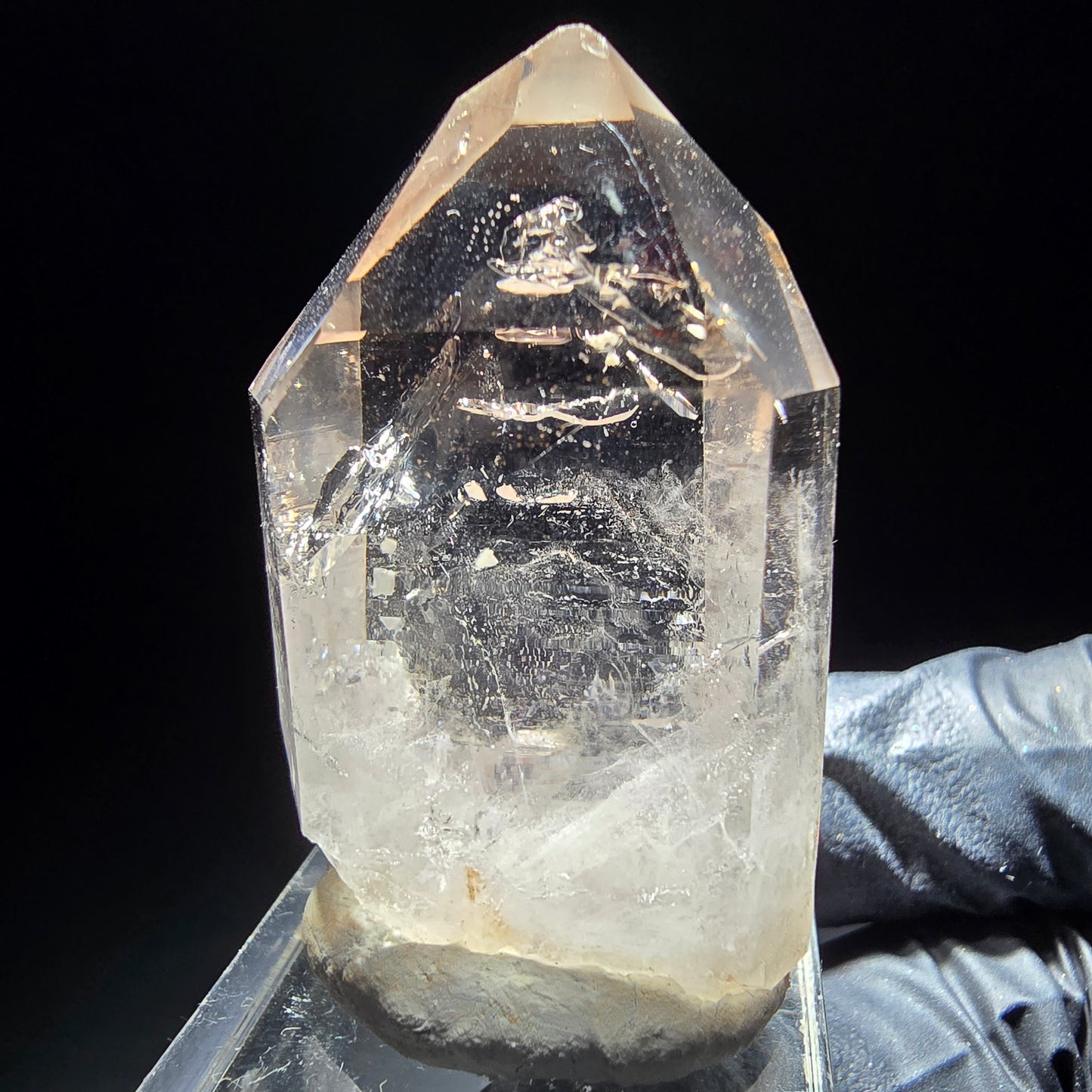 Enhydro Phantom Amethyst Rauchquarz 1x Luftblase Goboboseb, Namibia 44*27*17mm