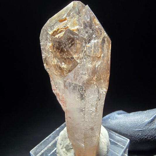 Enhydro Phantom Rauchquarz Doppelender 1x Luftblase Goboboseb Namibia 54*25*16mm