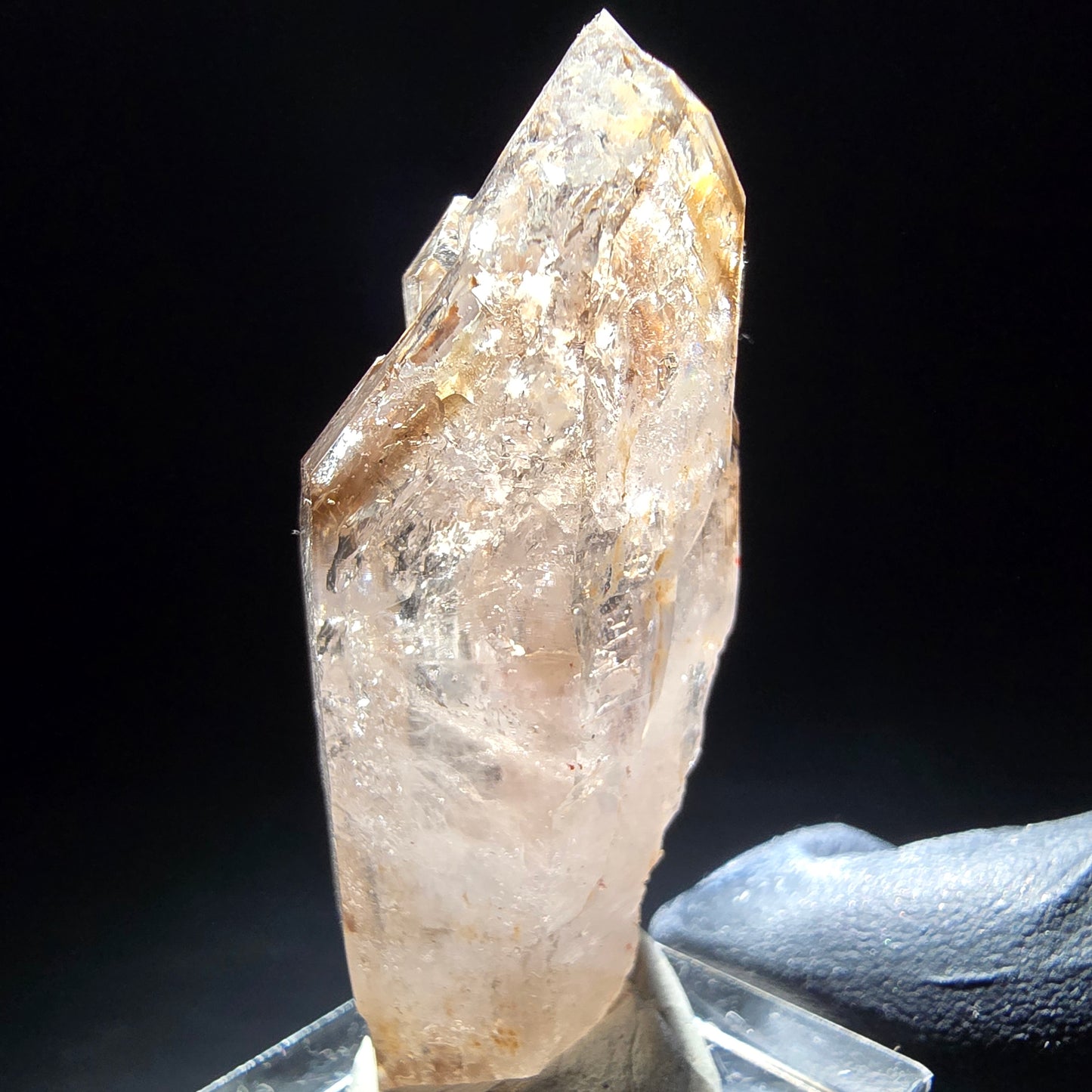 Enhydro Phantom Rauchquarz Doppelender 1x Luftblase Goboboseb Namibia 54*25*16mm