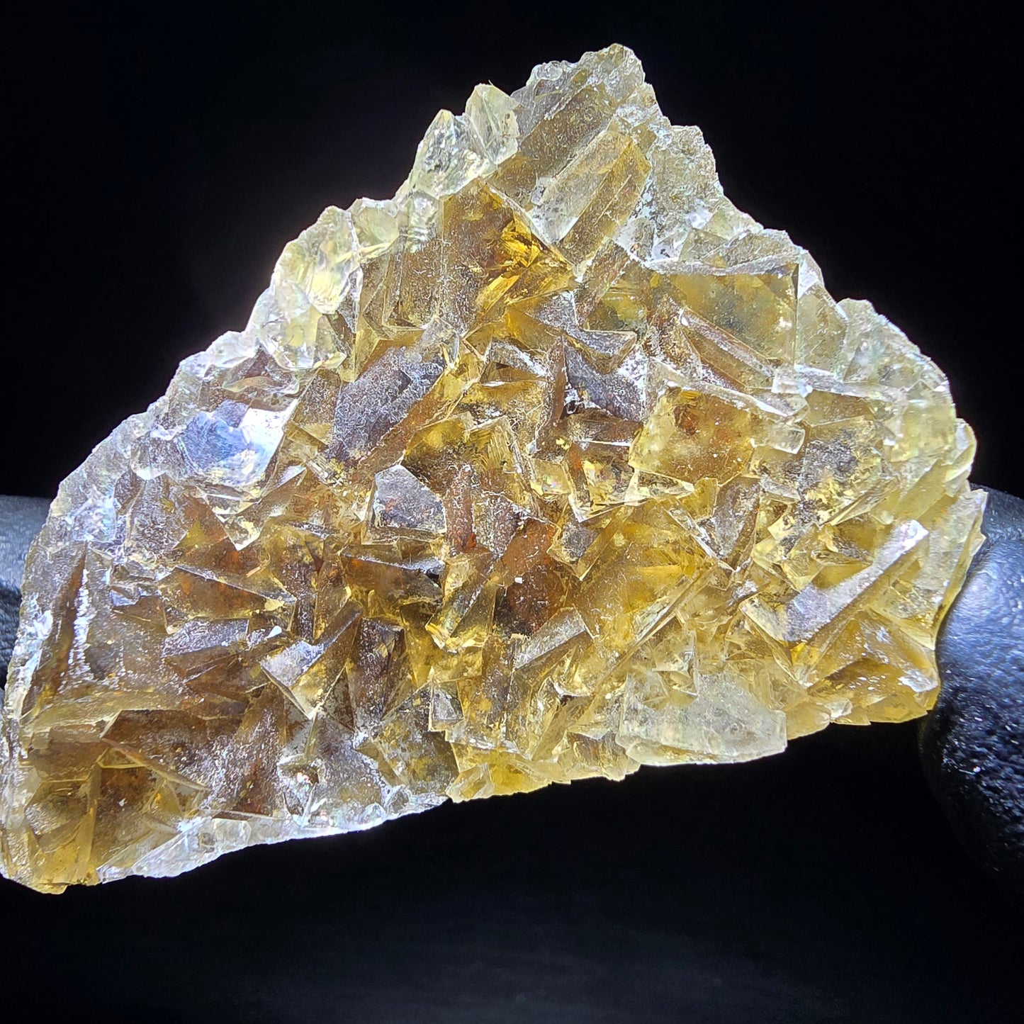 Phantom Fluorit Würfel Stufe gelb blau lila Okorusu, Namibia 53*39*13mm Sammlung