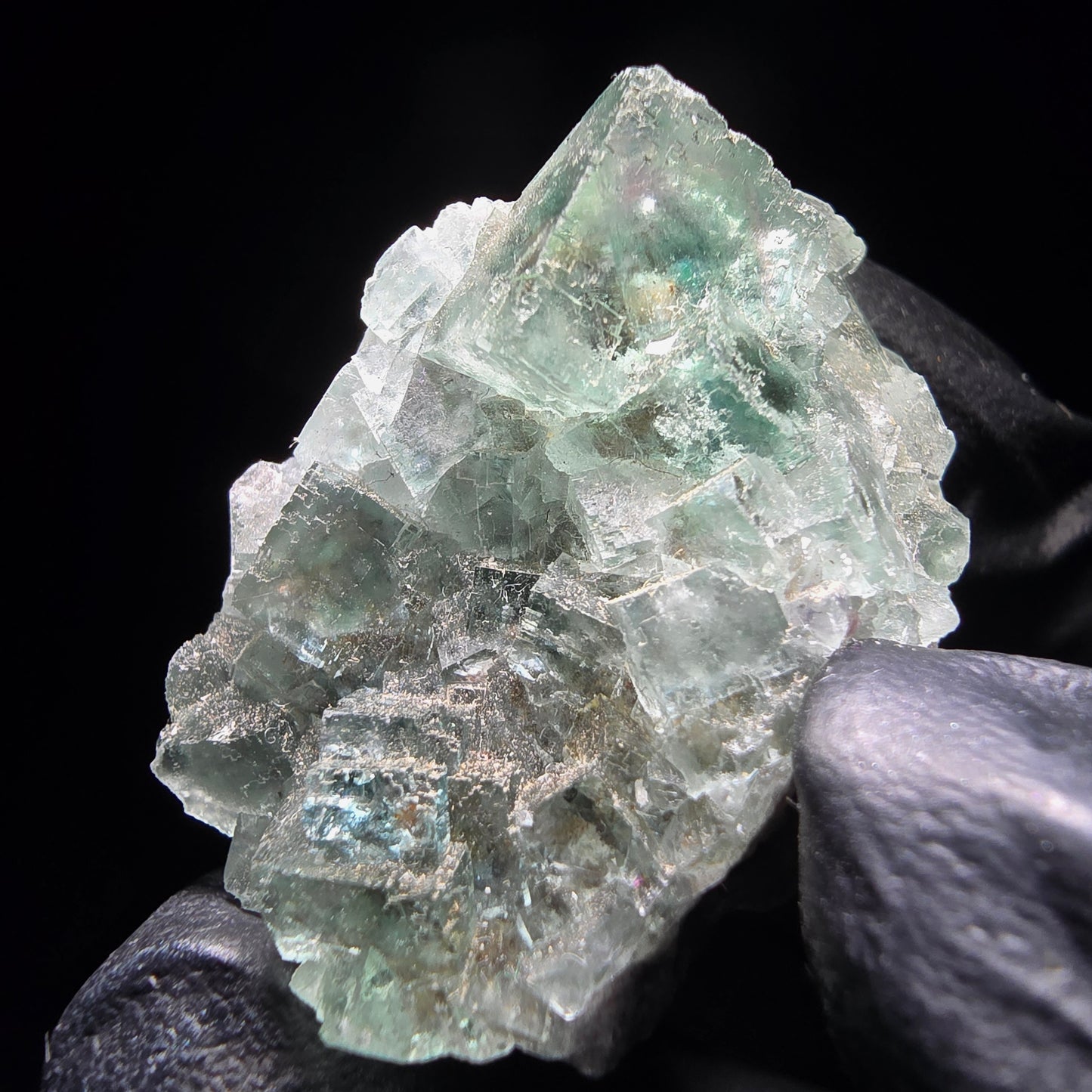Phantom Fluorit Würfel Stufe grün lila Okorusu, Namibia 35*26*16mm Sammlung