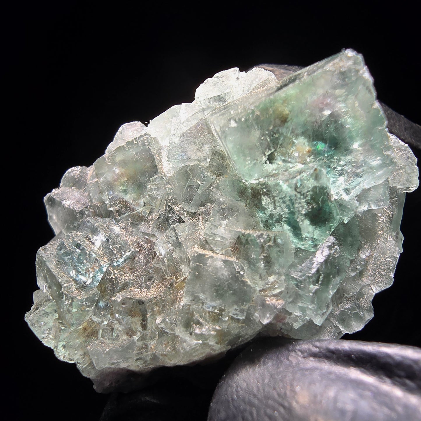 Phantom Fluorit Würfel Stufe grün lila Okorusu, Namibia 35*26*16mm Sammlung