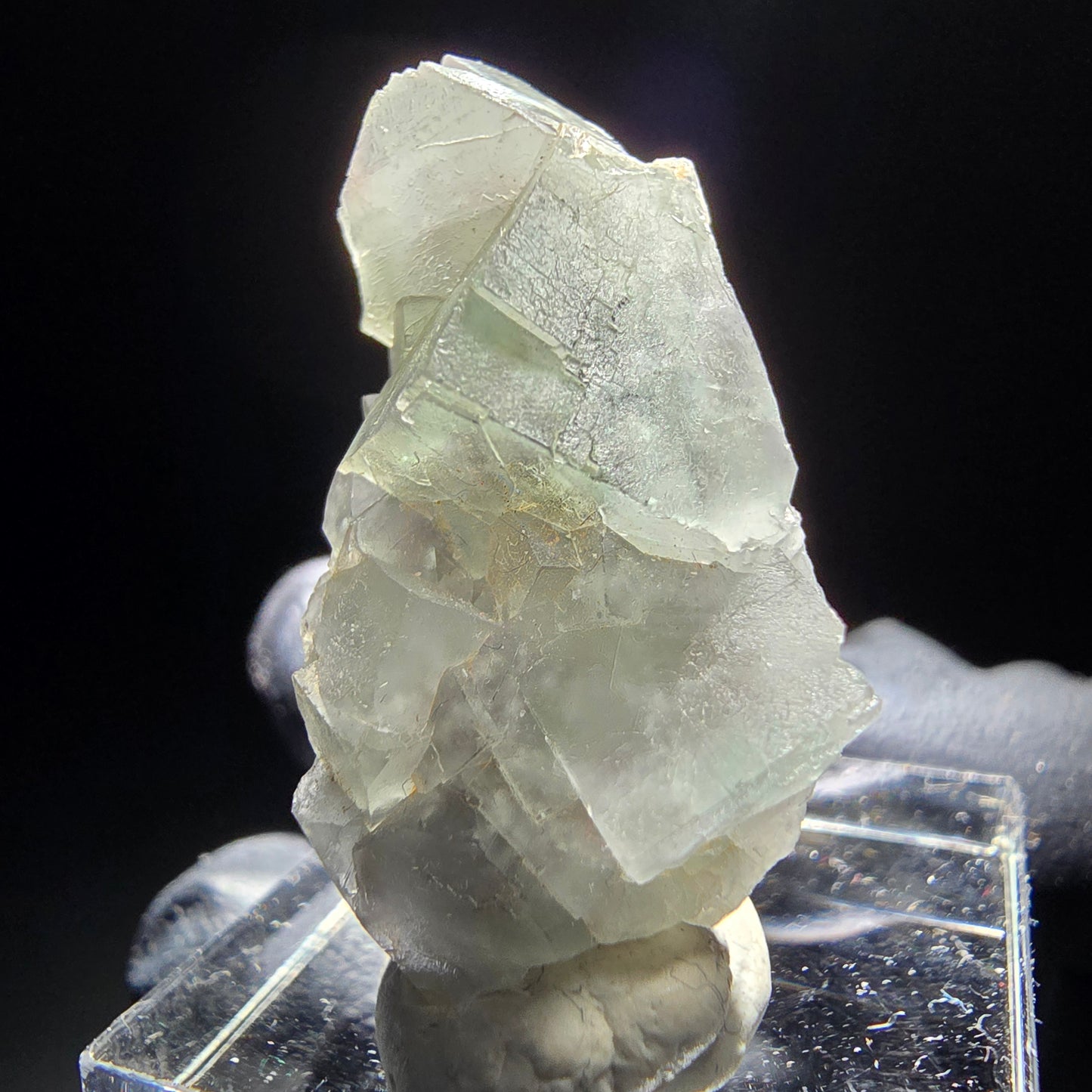 Phantom Fluorit Würfel Stufe grün lila Okorusu, Namibia 33*16*13mm Sammlung