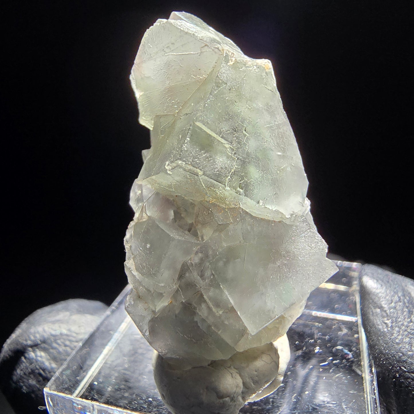 Phantom Fluorit Würfel Stufe grün lila Okorusu, Namibia 33*16*13mm Sammlung