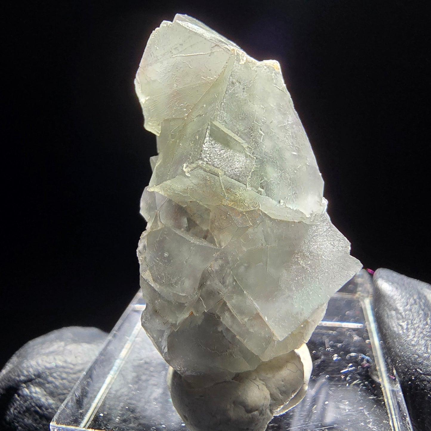 Phantom Fluorit Würfel Stufe grün lila Okorusu, Namibia 33*16*13mm Sammlung