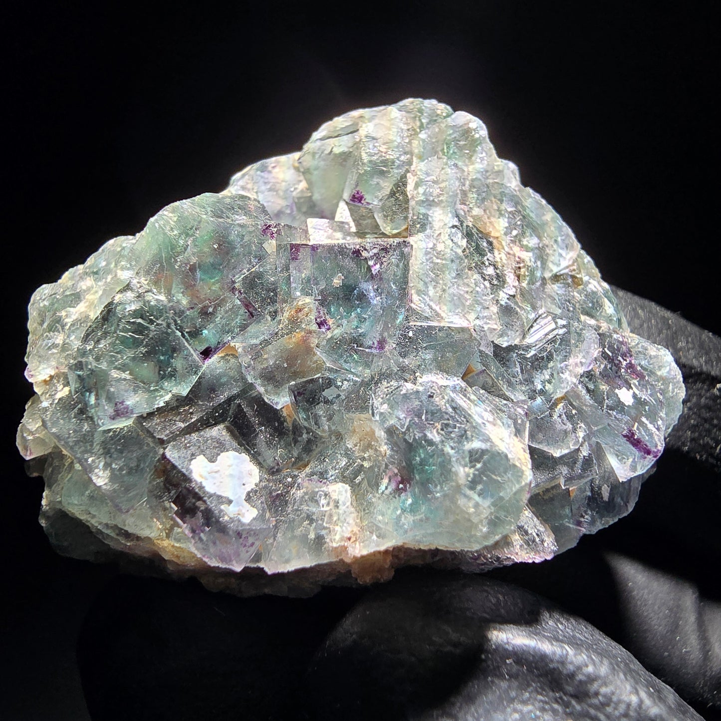 Phantom Fluorit Würfel Stufe grün lila Okorusu, Namibia 40*32*17mm Sammlung