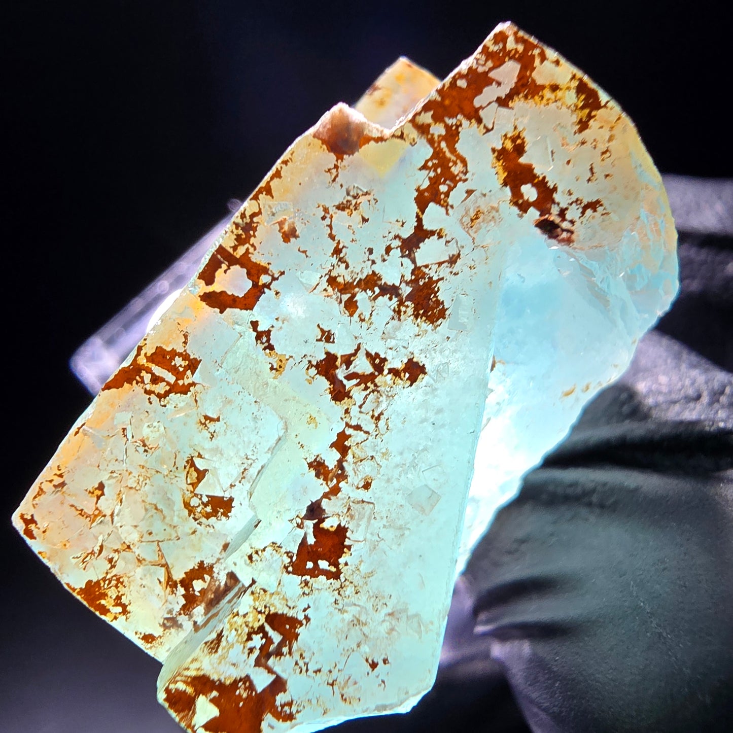 Cube de fluorite fantôme transparent, vert jaune, Erongo, namibie, Collection 28x26x18mm