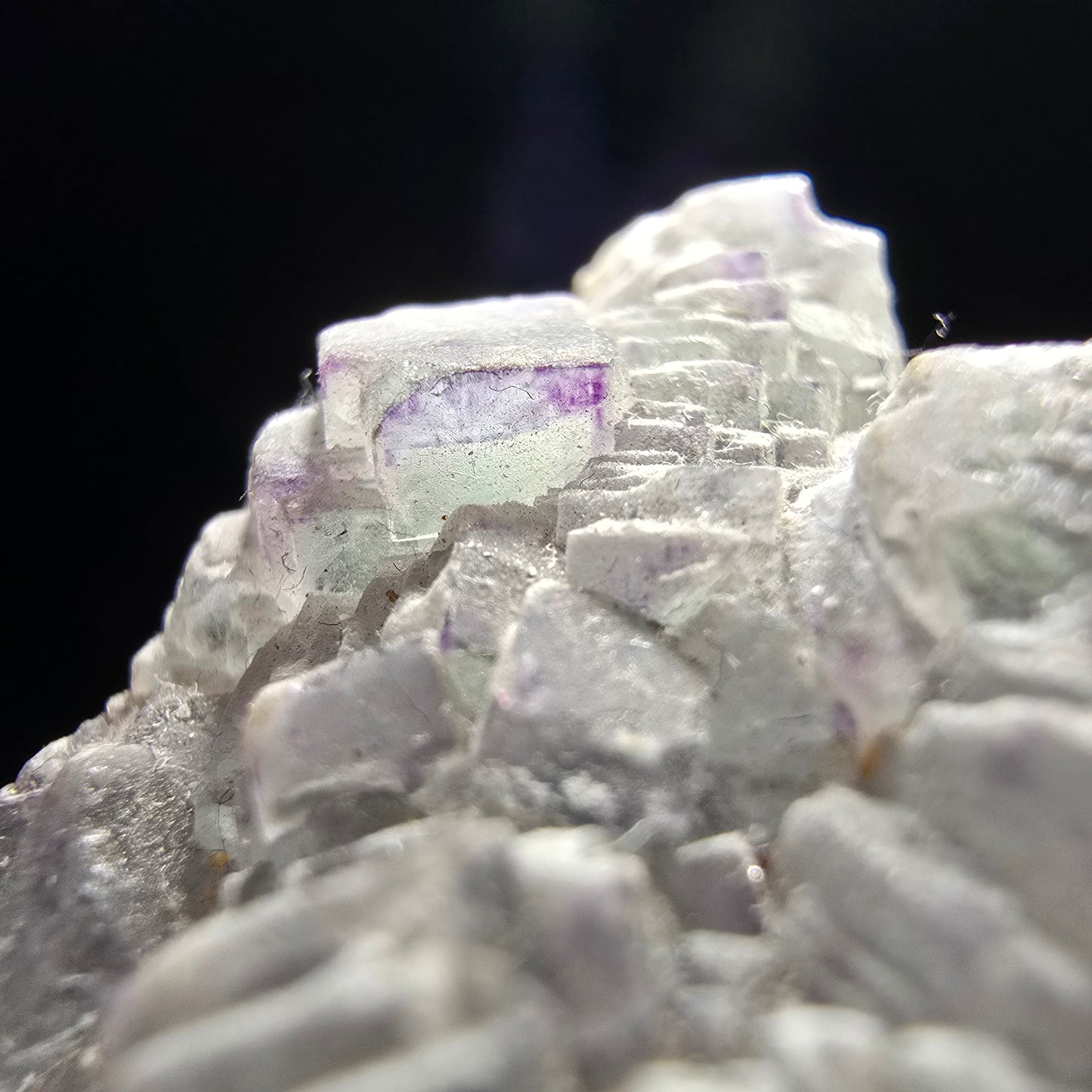 Zonare Phantom Fluorite étape violet vert bleu, étape Omehane, Namibie 54*39*26mm