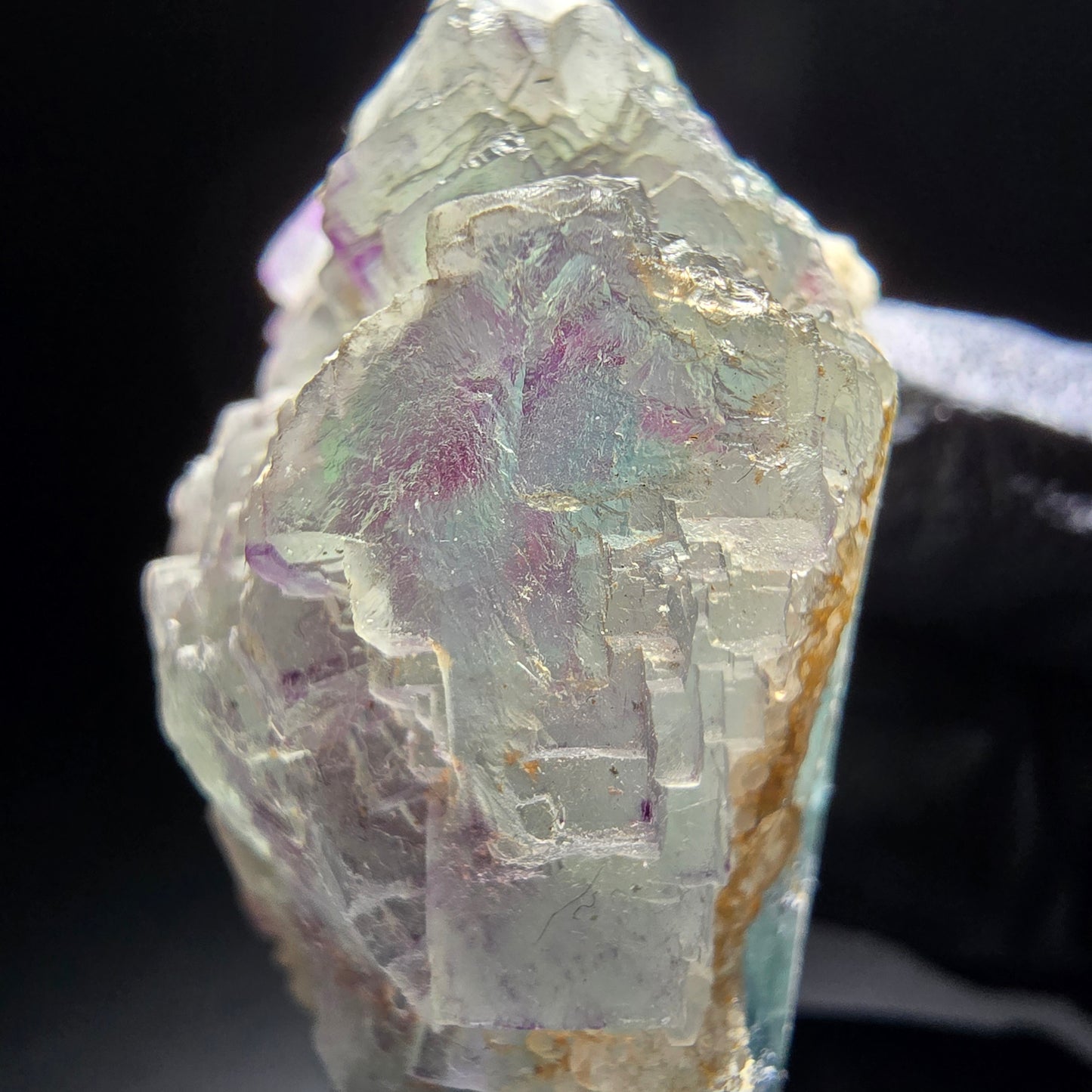 Zonare Phantom Fluorite étape violet vert bleu, étape Omehane, Namibie 54*39*26mm