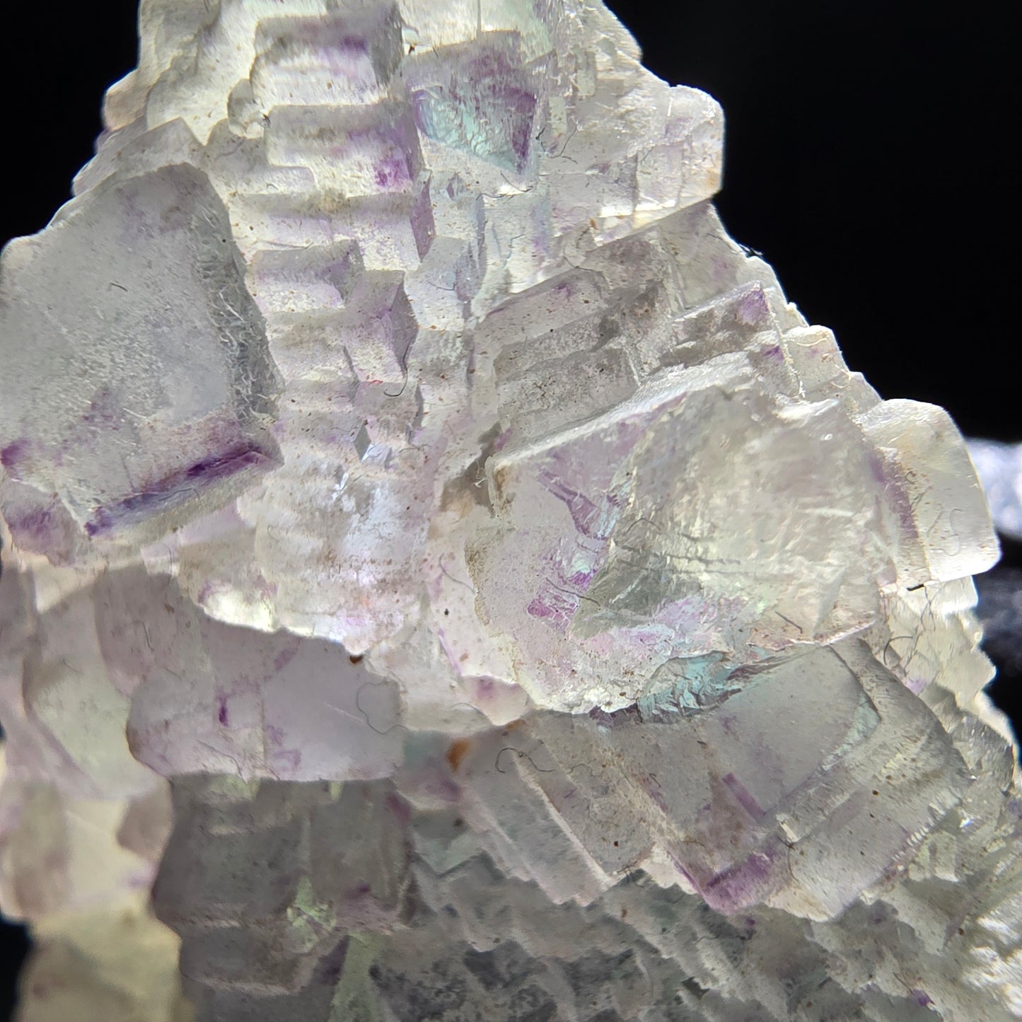 Zonare Phantom Fluorite étape violet vert bleu, étape Omehane, Namibie 54*39*26mm