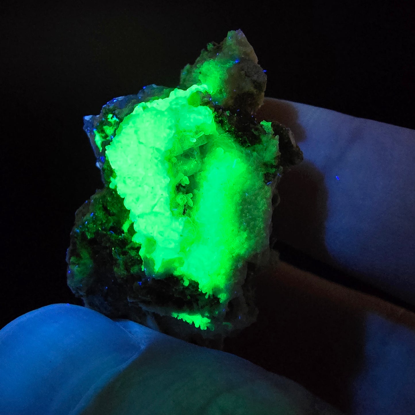 Zonare Fluorit, Muskovit, Hyalit, Orthoklas Stufe Erongo Namibia 58*31*21mm