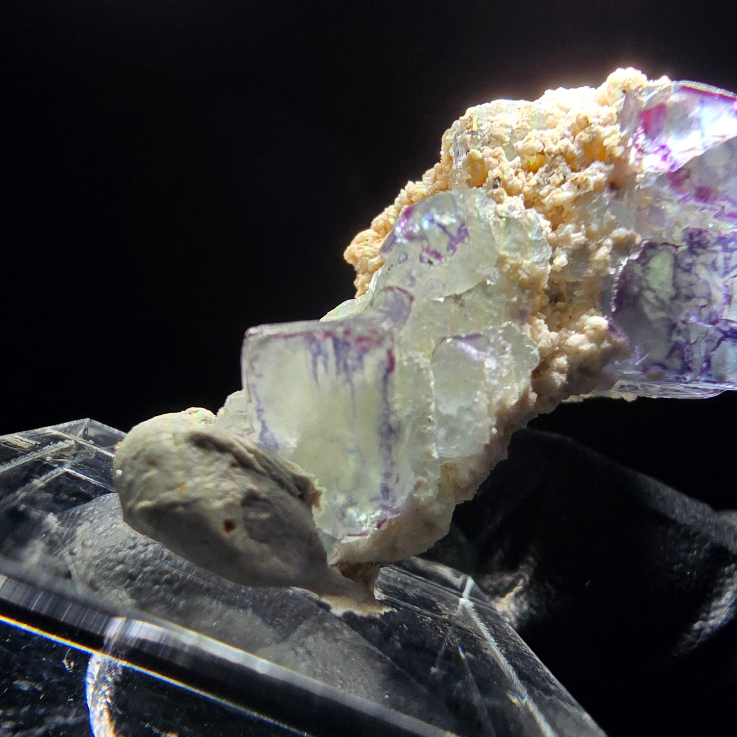 Cubes de fluorite Zonar rares, stade orthoclase, Erongo namibie, Collection 35x21x18mm