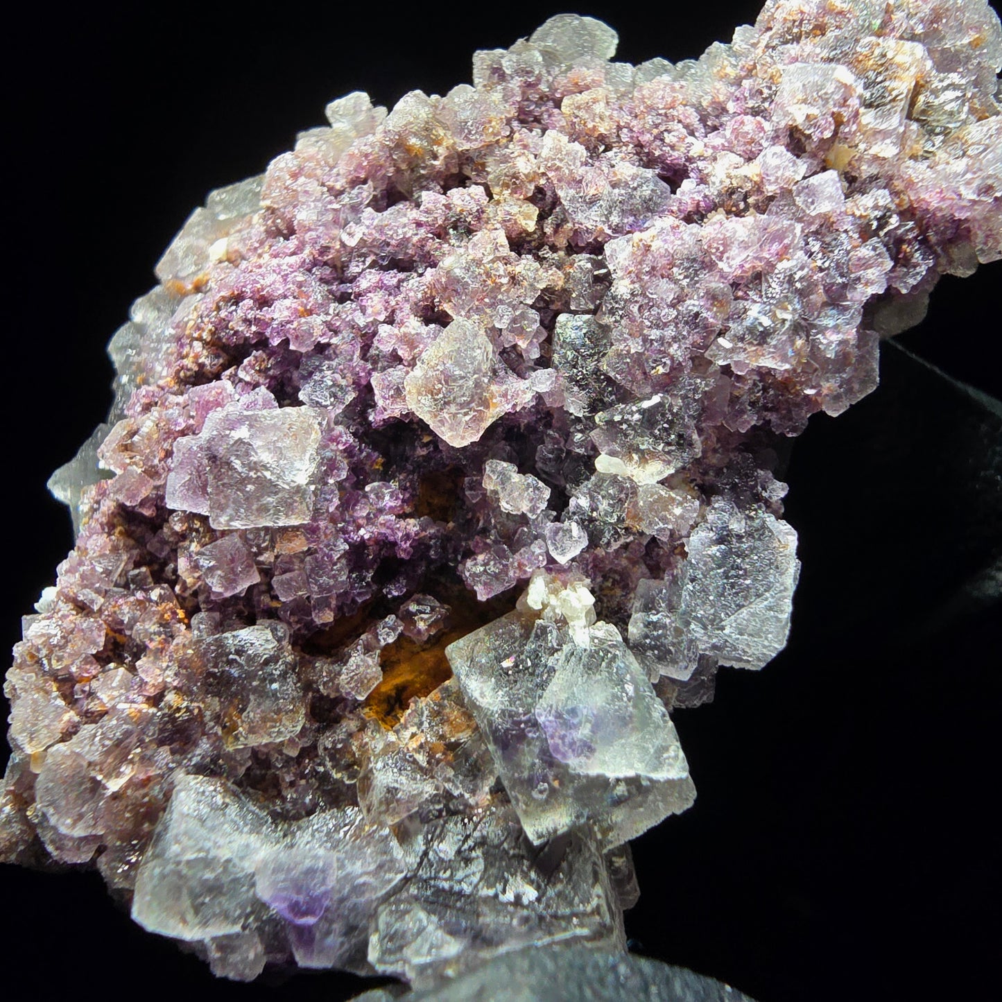 Phantom Fluorite Cube Tier Violet Vert Blanc Erongo, Namibie 55*35*21mm Collection