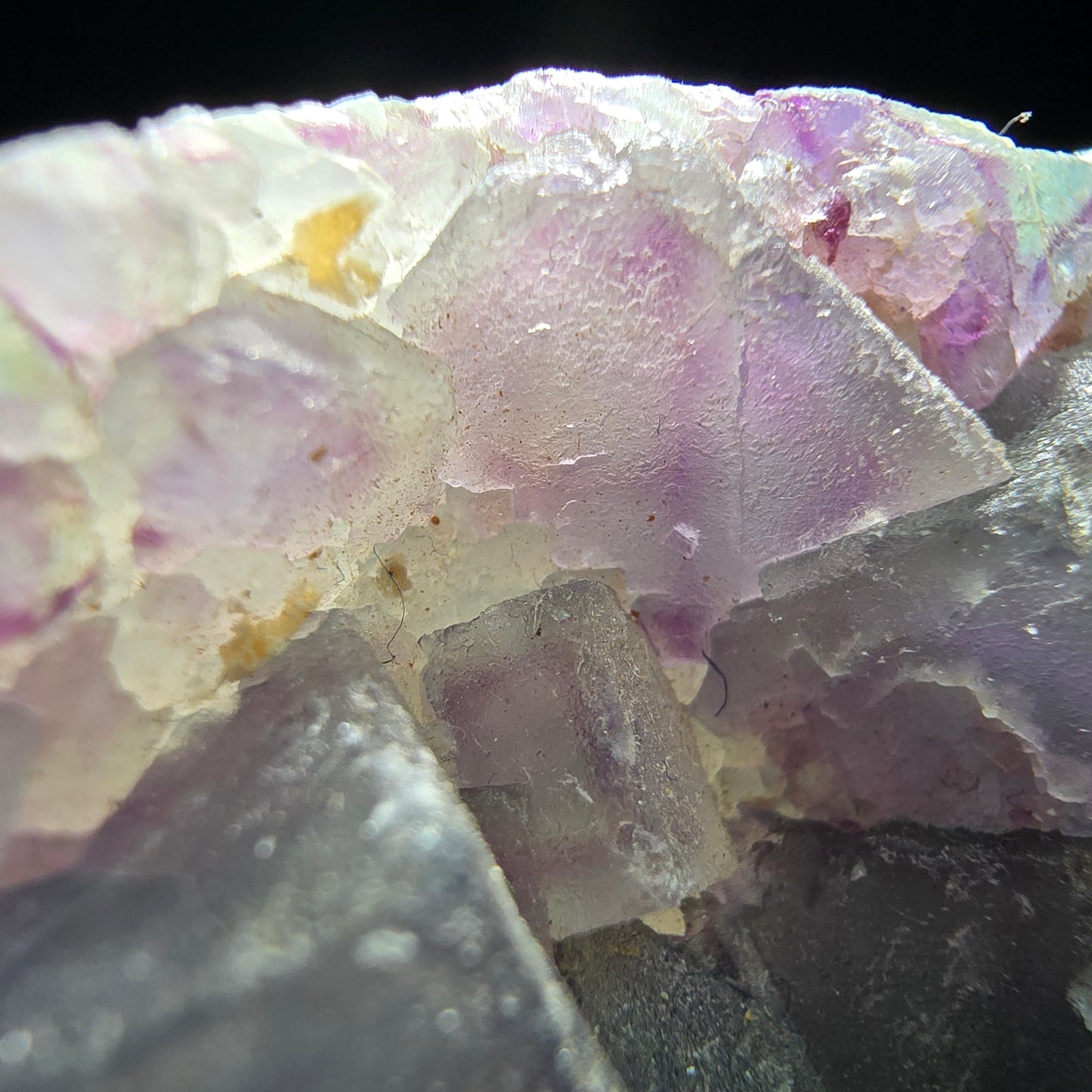 Phantom Fluorit Würfel auf Quarz Stufe lila grün Omehane, Namibia 40*30*16mm