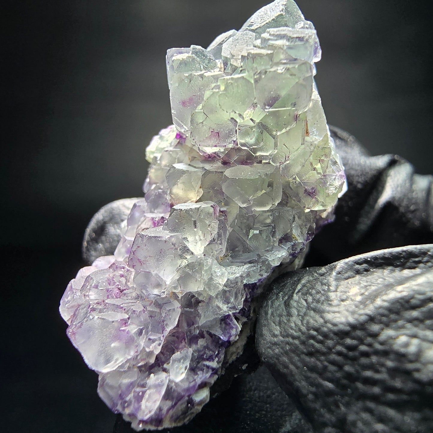 Zonare Fluorit, Schörl Turmalin, Orthoklas Stufe Erongo, Namibia 36*23*21mm