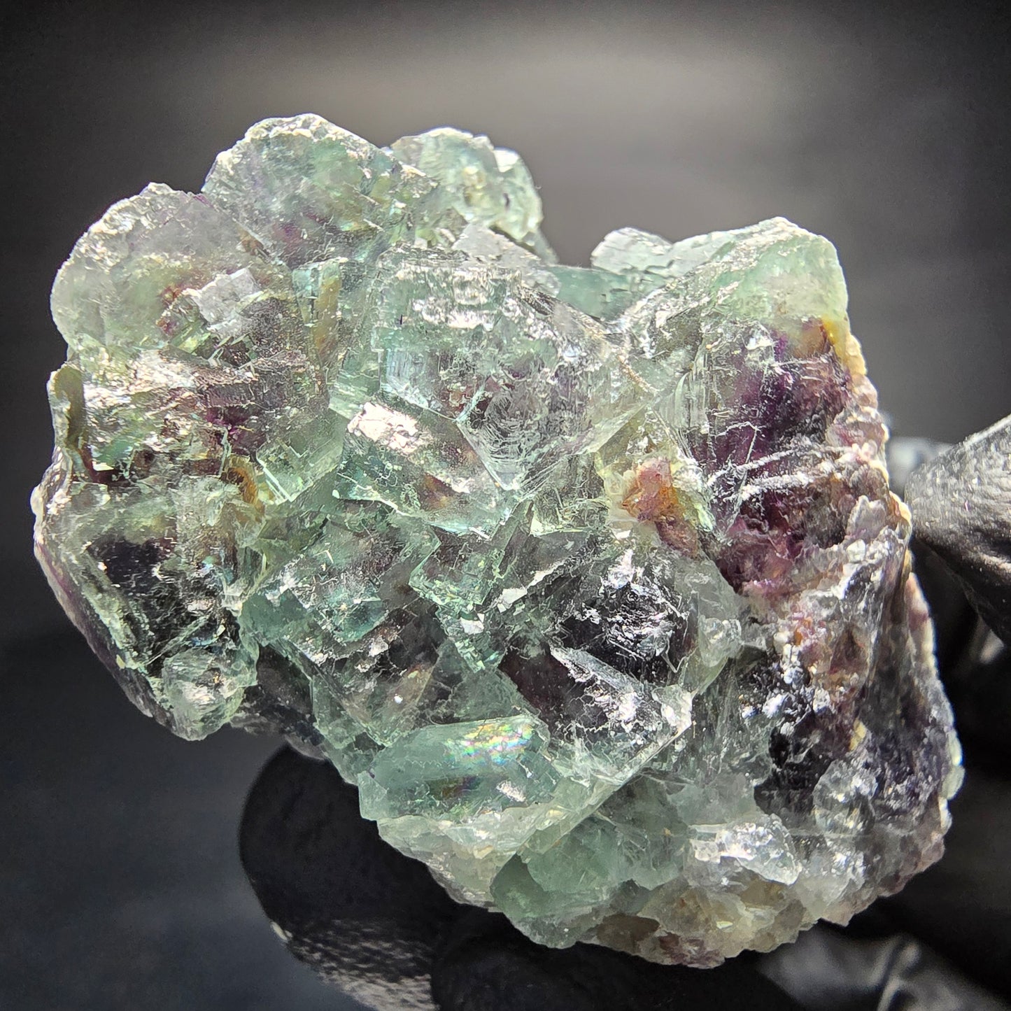 Cube de fluorite fantôme transparent, vert Okorusu, Collection namibie 45x32x32mm