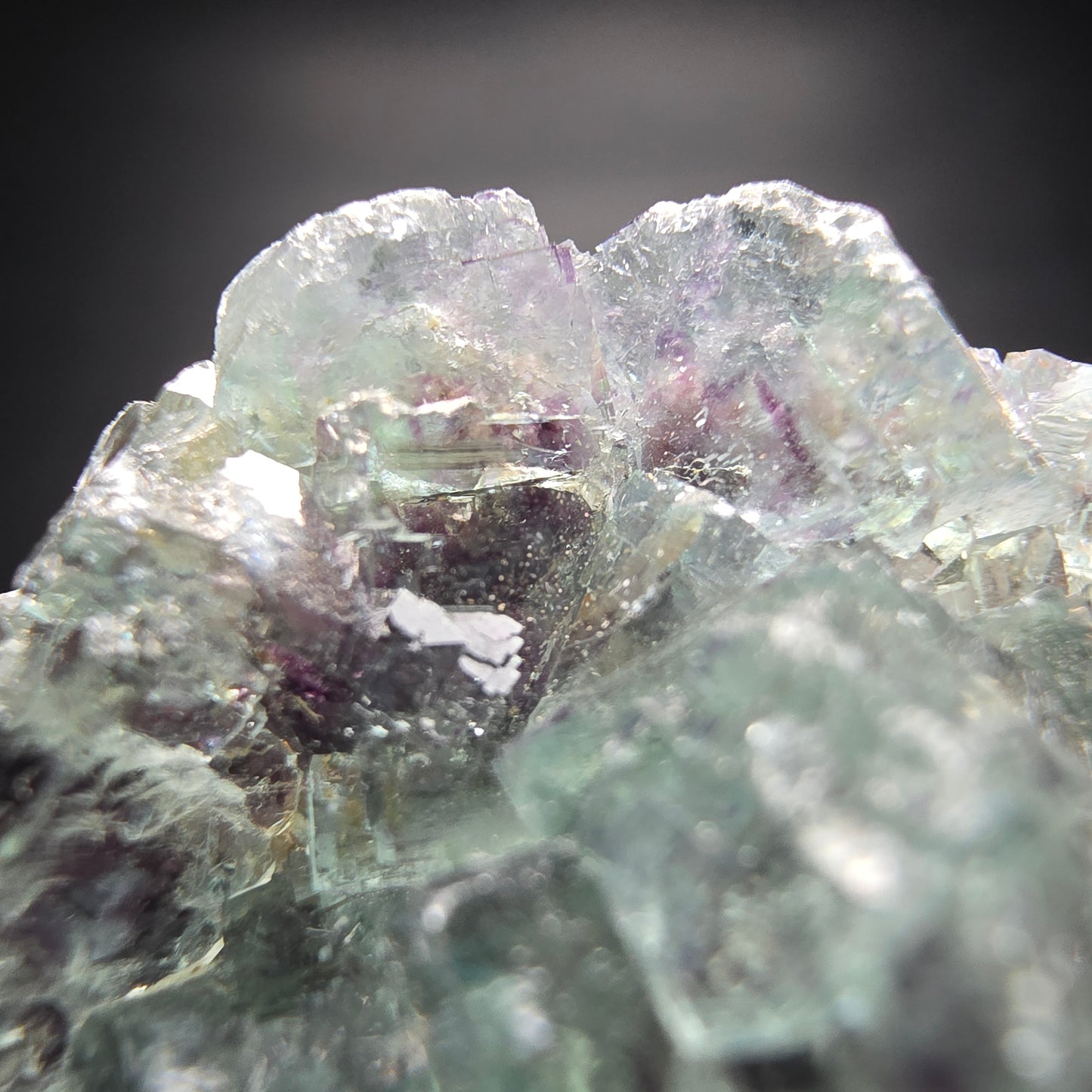 Cube de fluorite fantôme transparent, vert Okorusu, Collection namibie 45x32x32mm