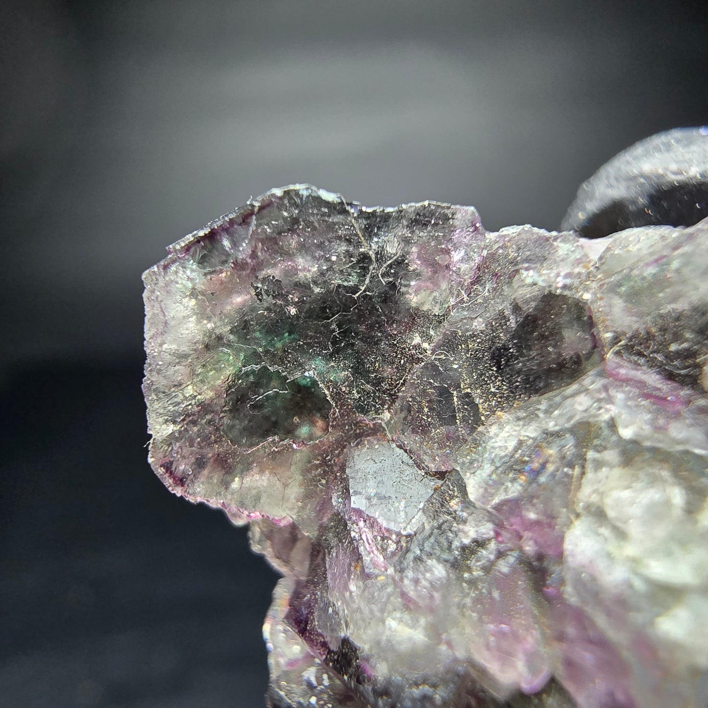 Phantom Fluorit Würfel Stufe grün lila Okorusu, Namibia 30*21*12mm Sammlung