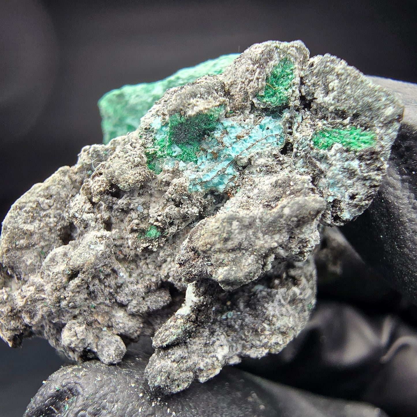 Seltene Malachit, Chrysokoll Stufe Kaokoveld, Namibia 35*34*27mm Sammlung
