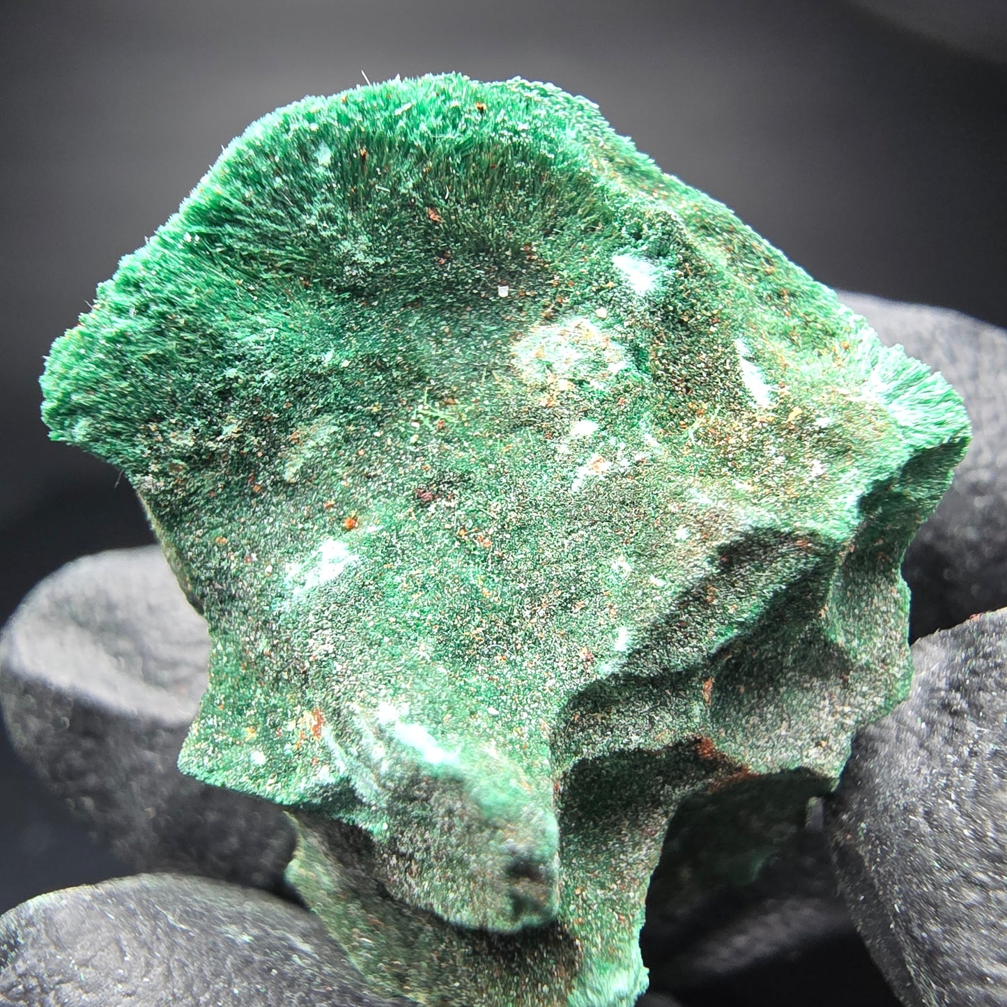 Seltene Malachit Stufe, grün Kaokoveld, Namibia 28*22*21mm Mineraliensammlung