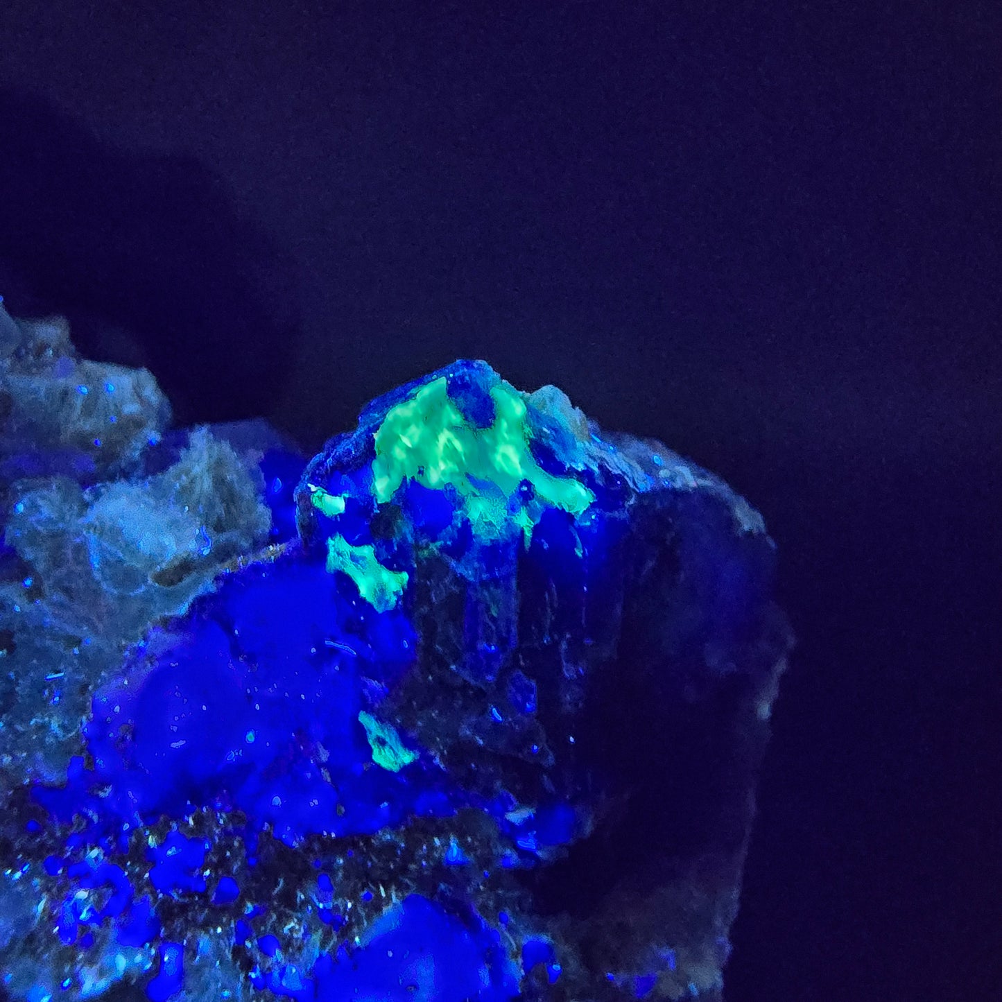 Phantom Fluorit grün lila braun, Muskovit Hyalit Stufe Erongo Namibia 66*57*51mm