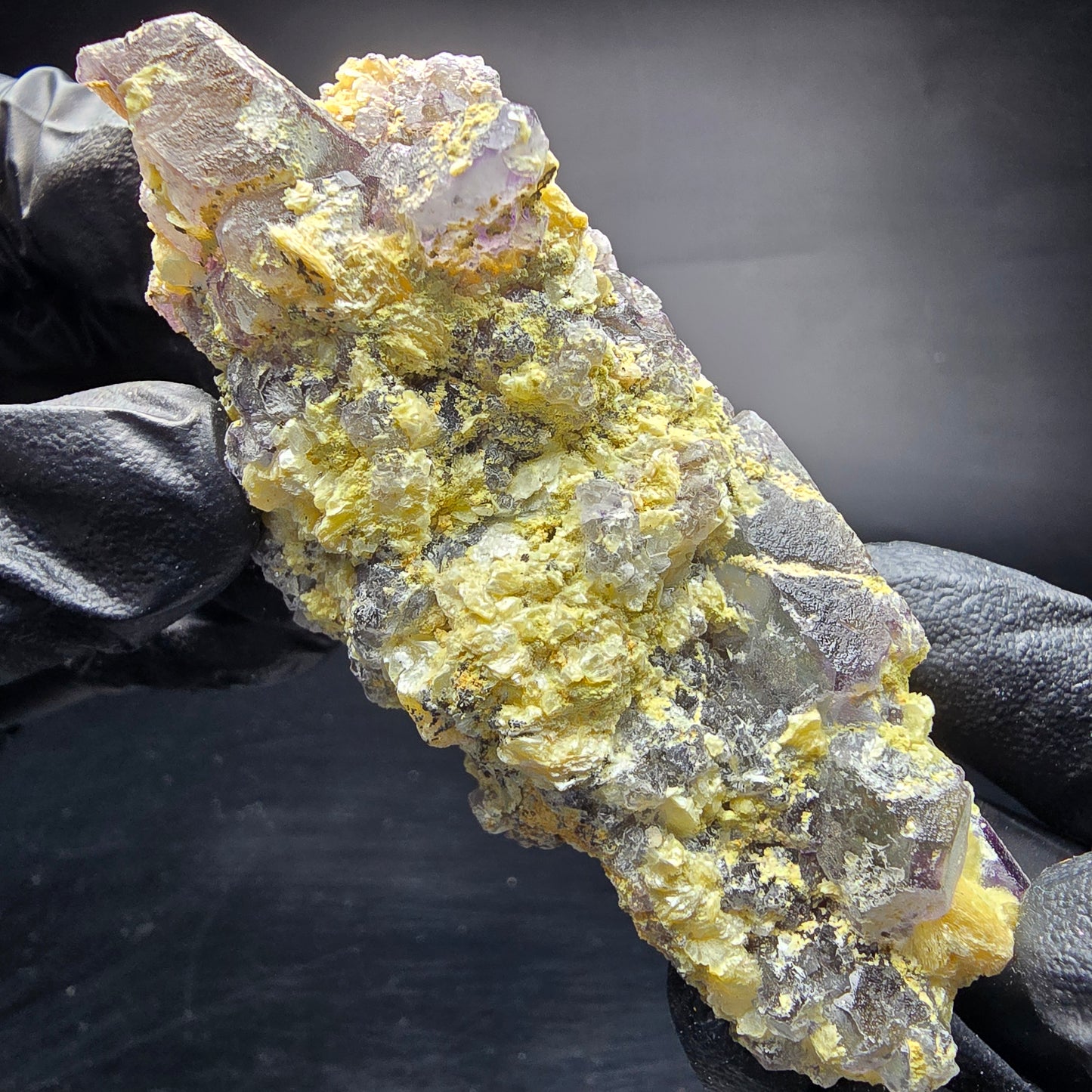 Fluorite fantôme claire, scène muscovite Erongo namibie, Collection 80*31*30mm