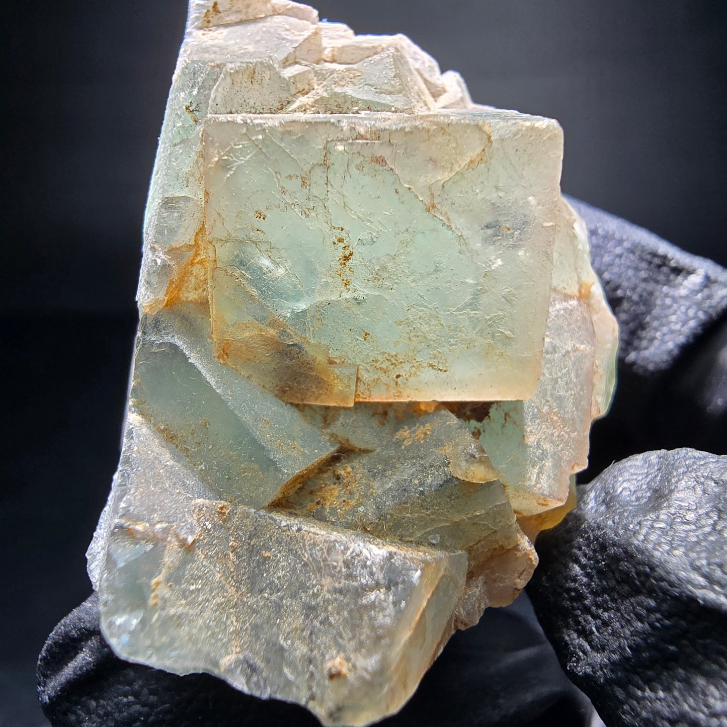 Magnifique cube de fluorite vert Omehane, collection minérale 41x33x34mm, namibie