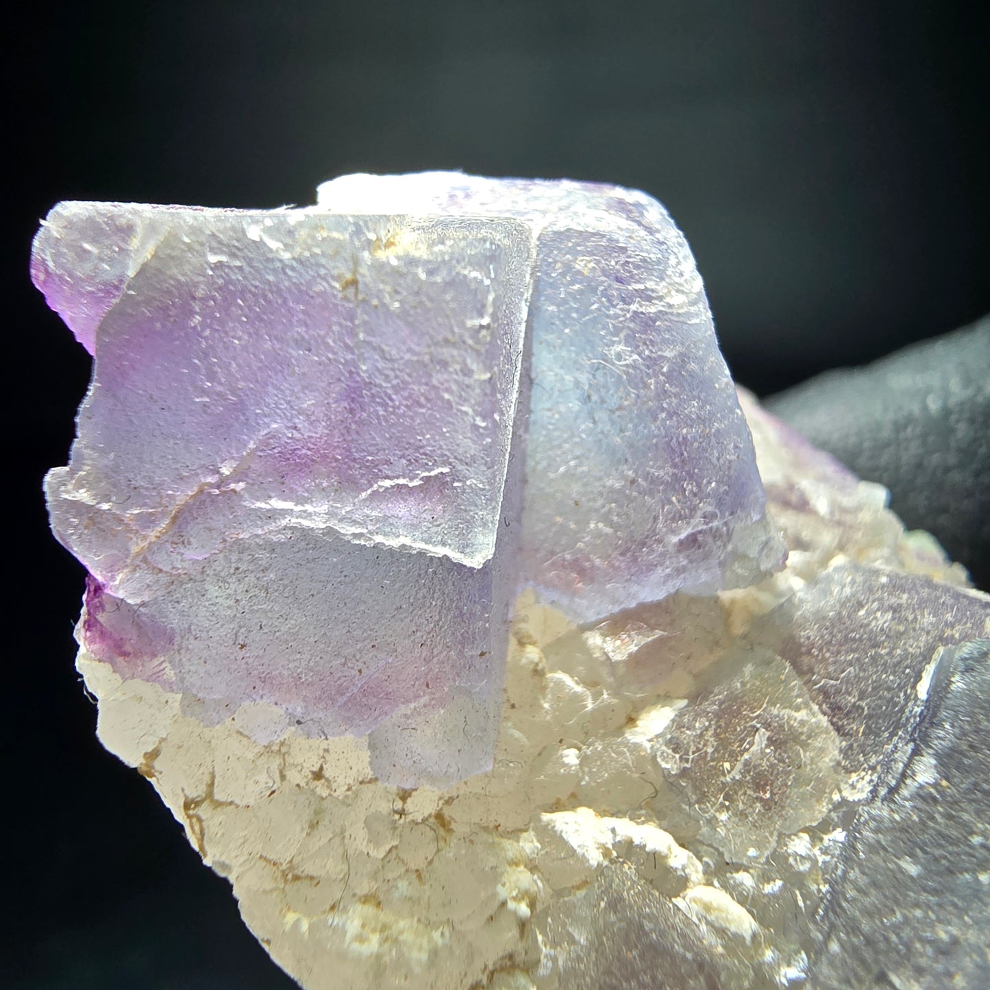 Cube de fluorite fantôme vert violet, spécimen de quartz Omehane, namibie 50*32*24mm