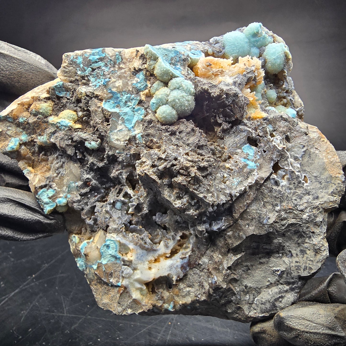 Seltene große Shattuckit Stufe blau Kaokoveld, Namibia 107*103*30mm Sammlung
