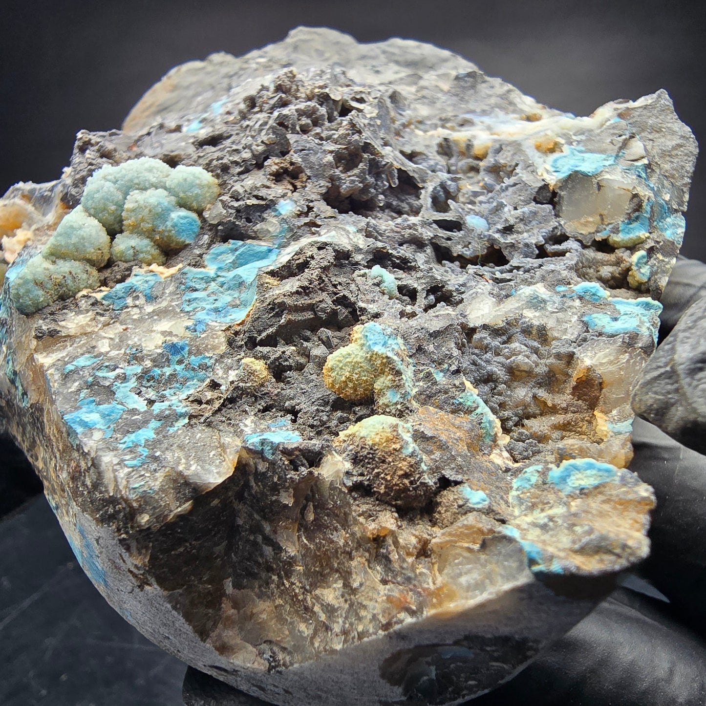 Seltene große Shattuckit Stufe blau Kaokoveld, Namibia 107*103*30mm Sammlung