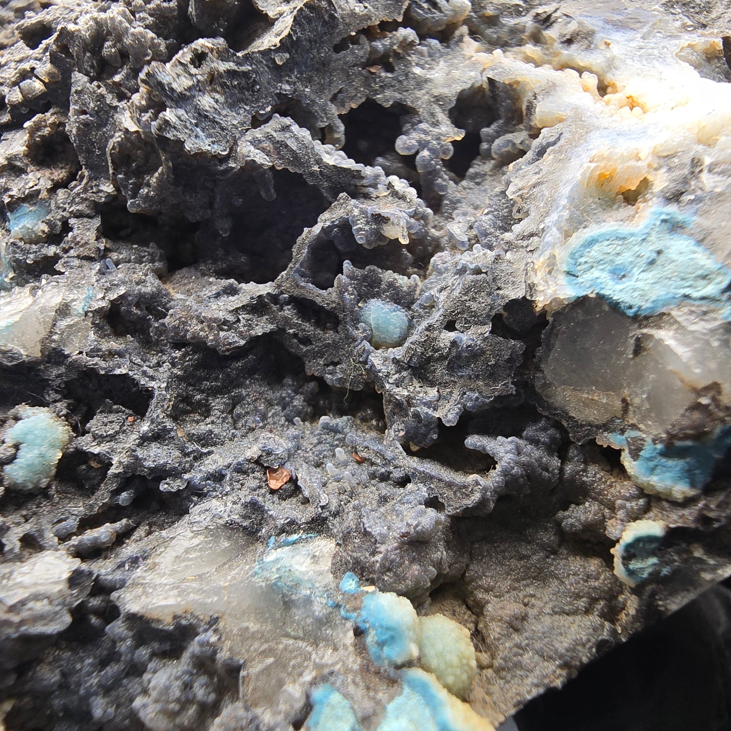 Seltene große Shattuckit Stufe blau Kaokoveld, Namibia 107*103*30mm Sammlung