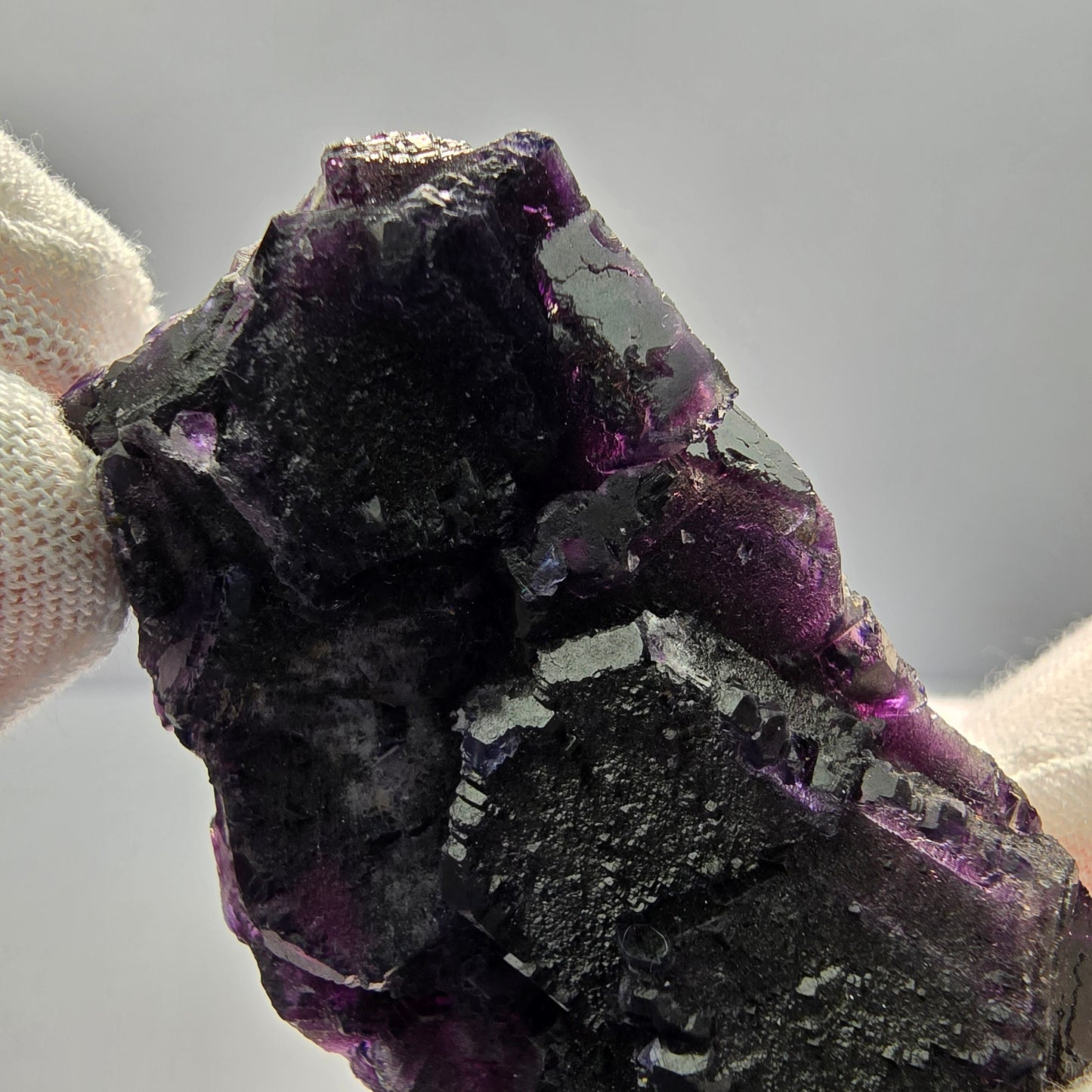 Schöne Phantom Fluorit Würfel Stufe lila Okorusu, Namibia 61*31*11mm Sammlung