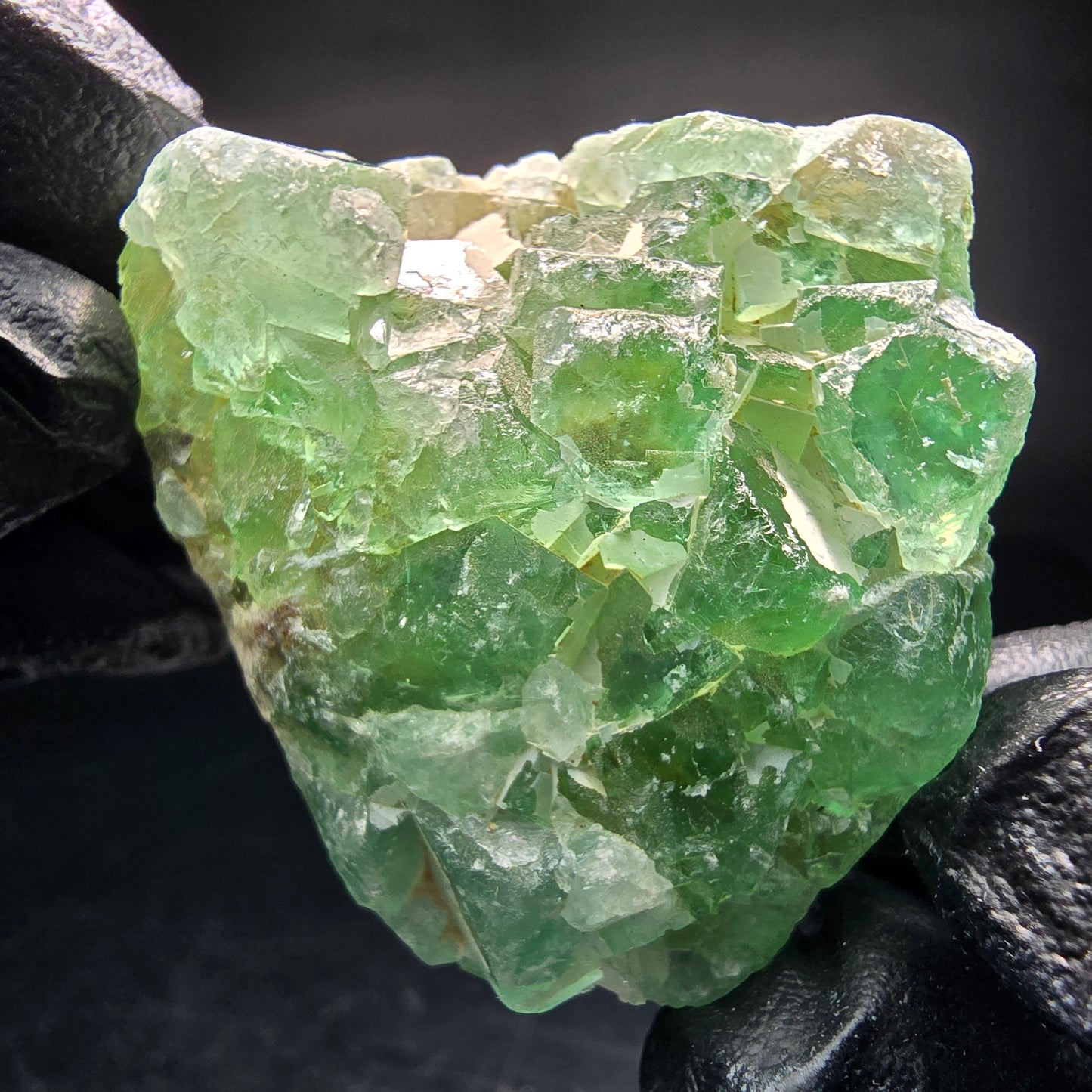 Cubes de fluorite très clairs niveau vert Okorusu, collection Namibie 47*47*17mm
